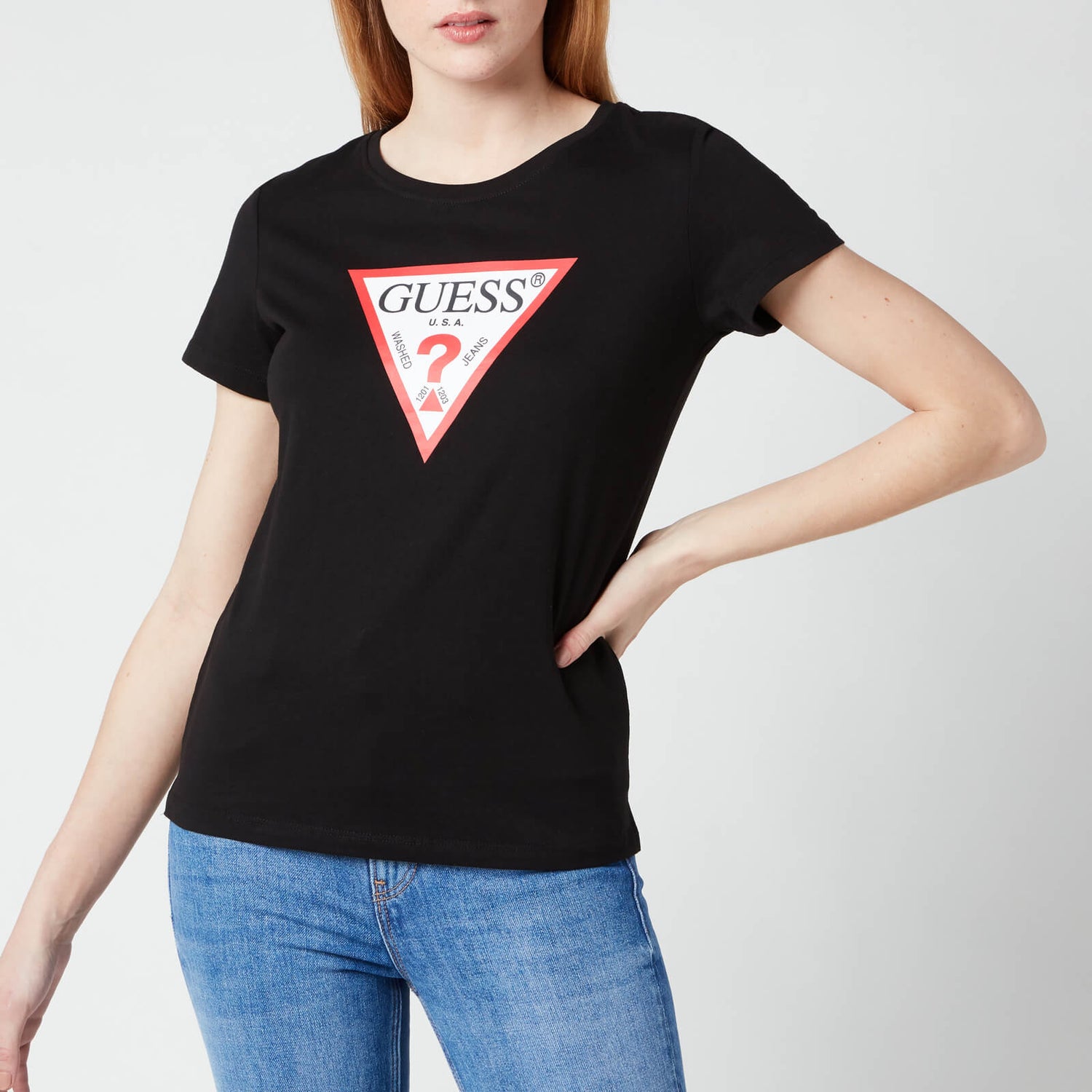 Guess Women's Short Sleeve Original T-Shirt - Jet Black