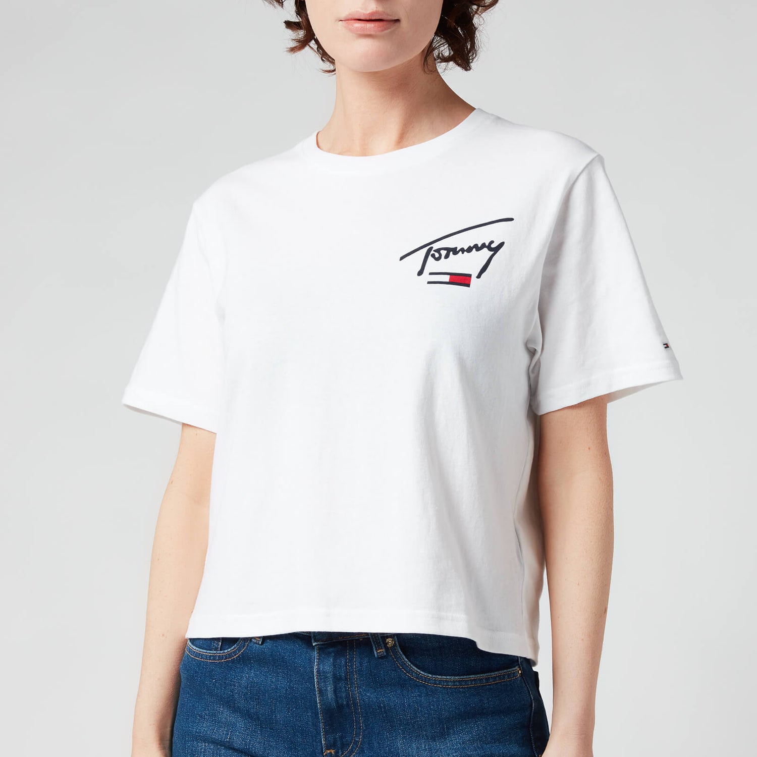 Tommy Jeans Women's TJW Collegiate Back Logo T-Shirt - White