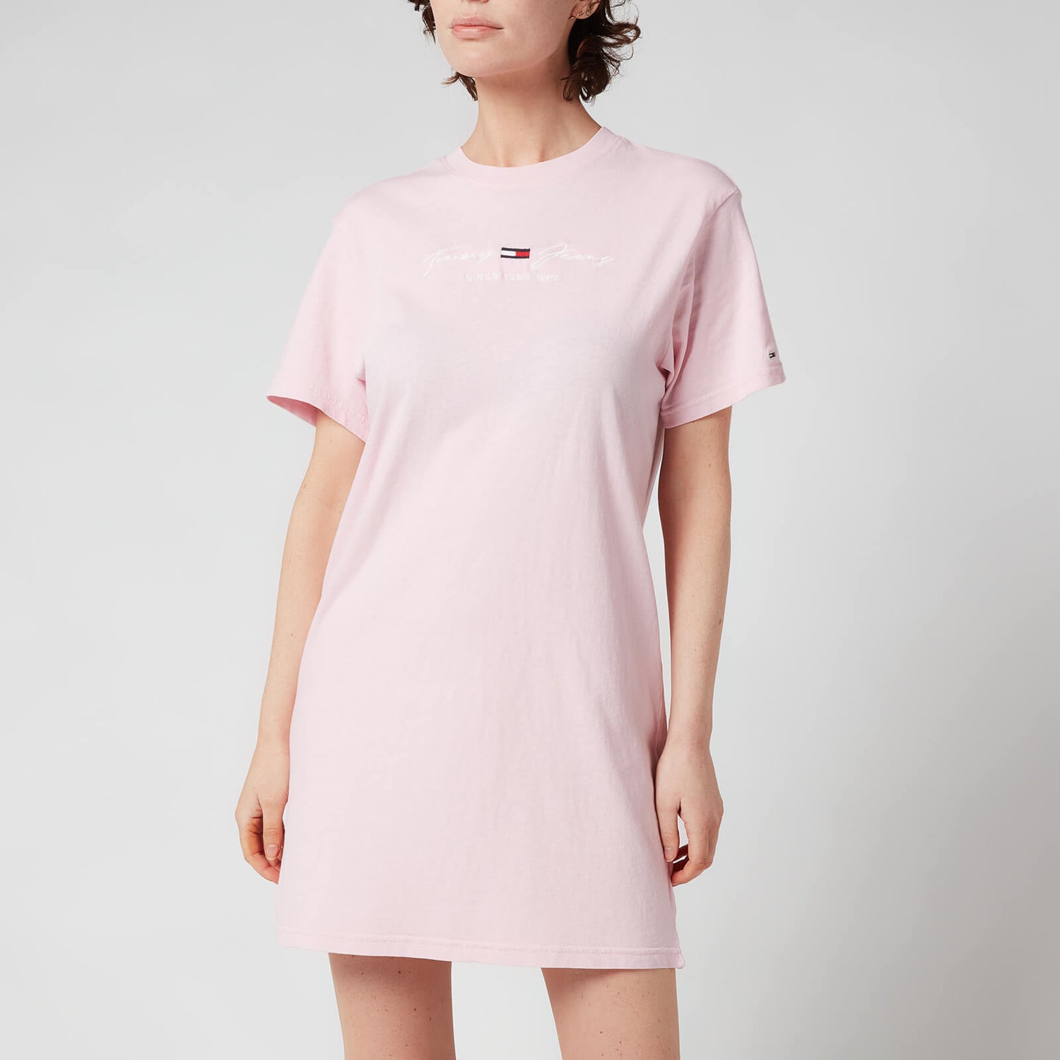 Tommy Jeans Women's TJW Pastel T-Shirt Dress - Romantic Pink
