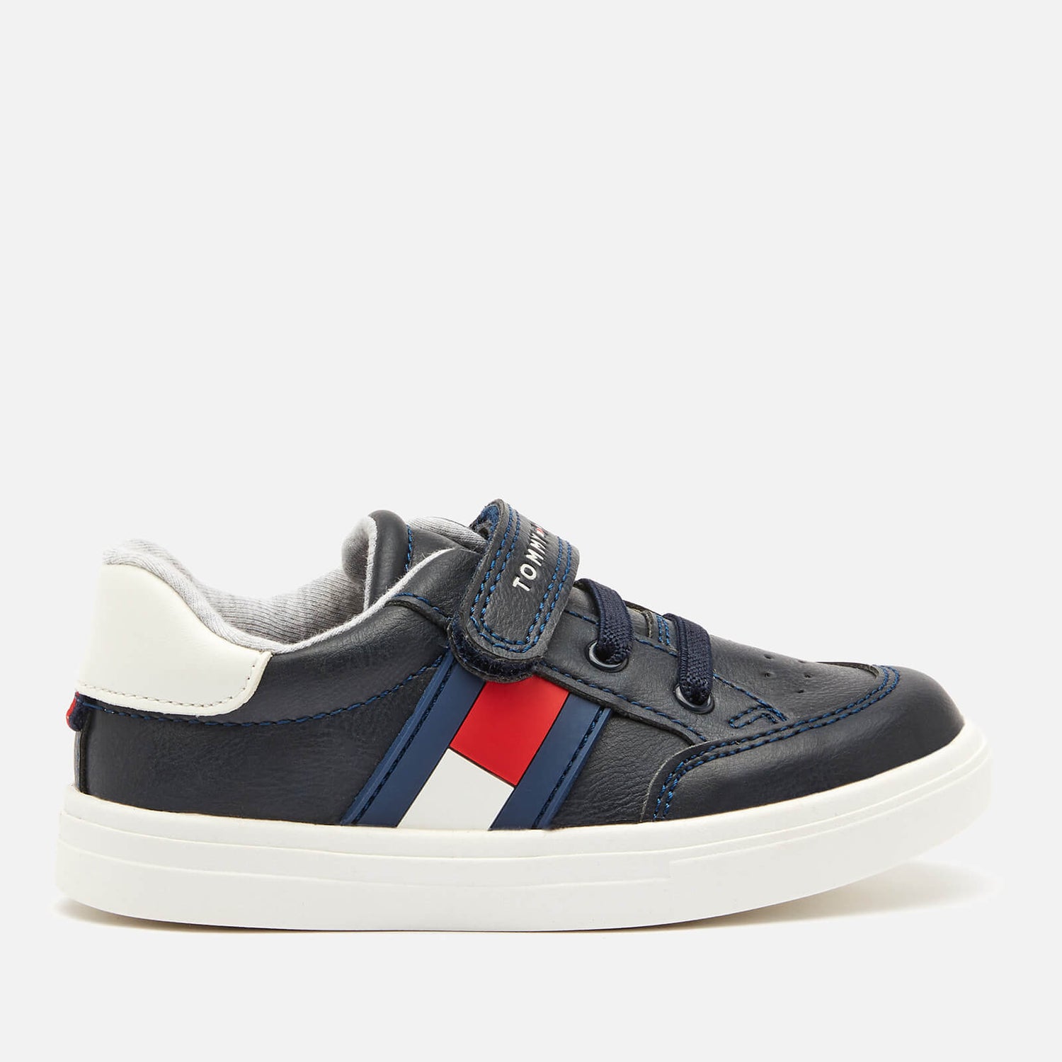 Tommy Hilfiger Toddlers' Lace Up Velcro Strap Trainers - Blue/White