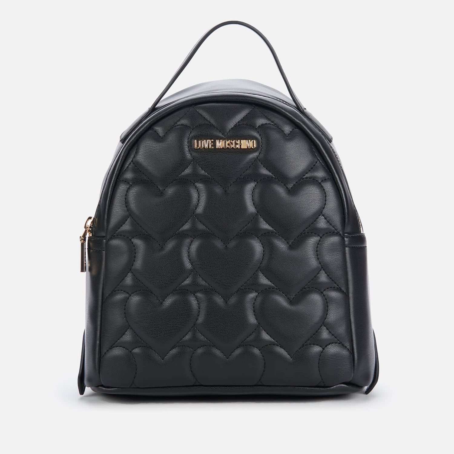 Love Moschino Women's Heart Quilt Backpack - Black