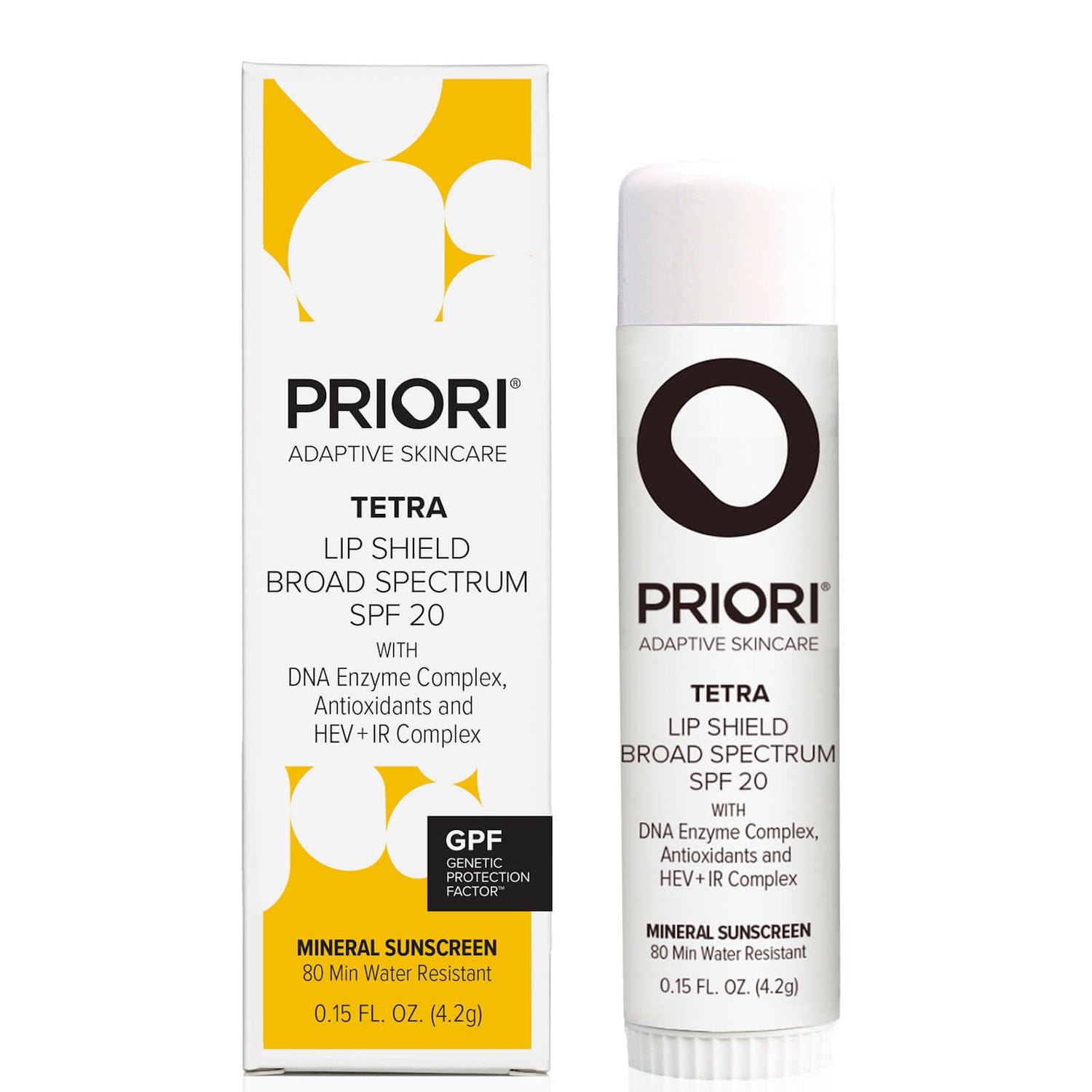 PRIORI Skincare Tetra Lip Shield SPF20 0.15oz