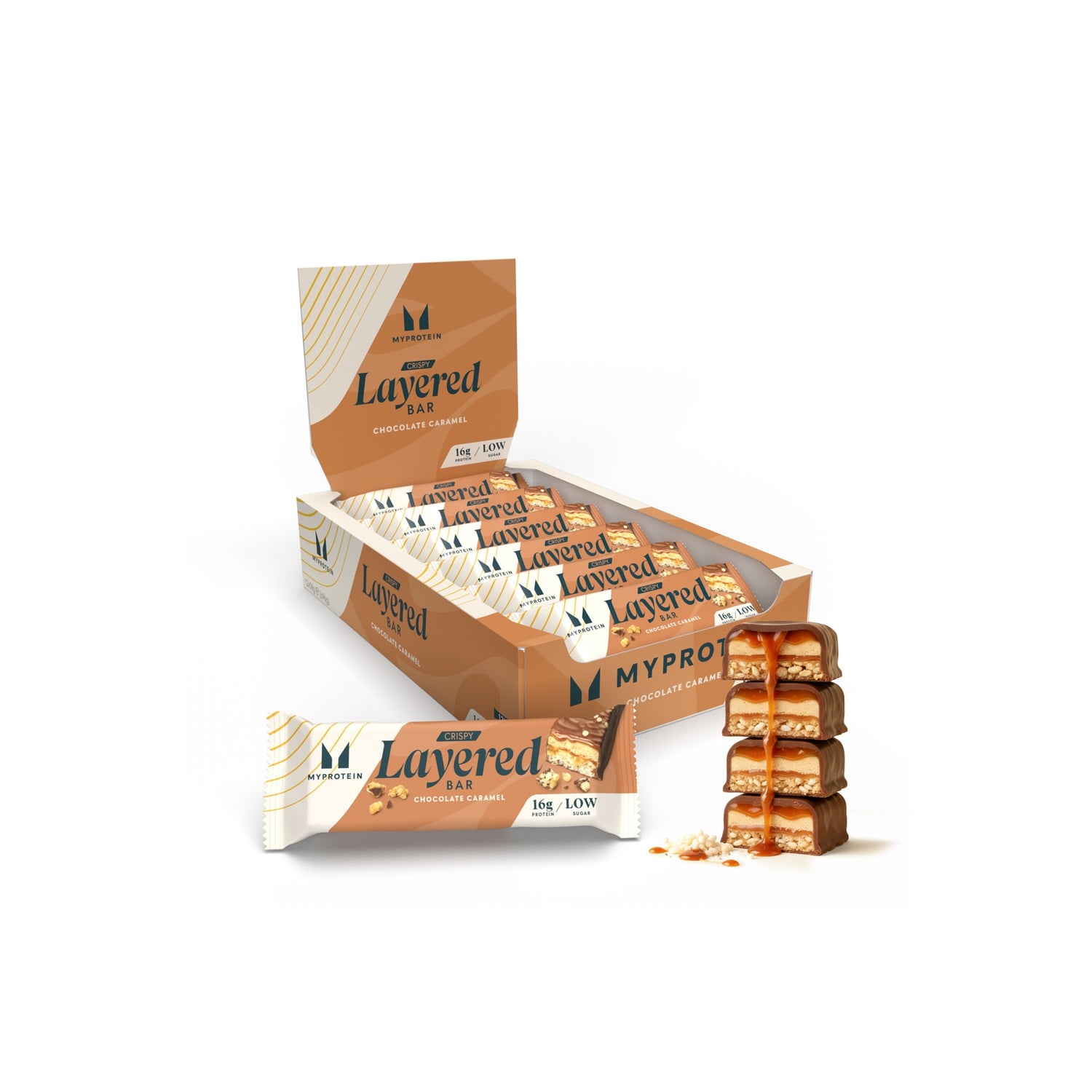 Crispy Layered Protein Bar - 12 x 58g - Chocolate Caramel