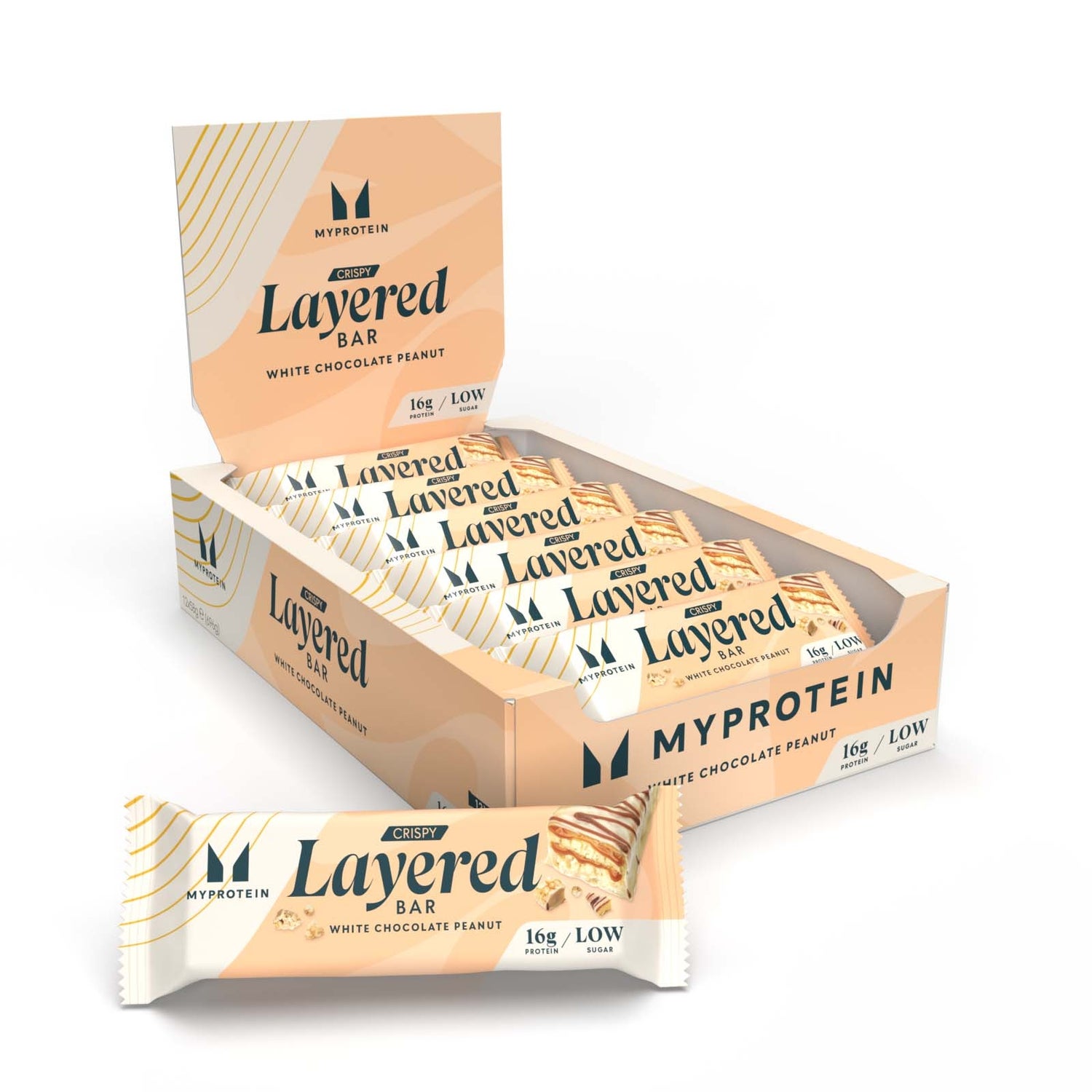 Хрустящий многослойный батончик - 12 x 58g - White Chocolate Peanut
