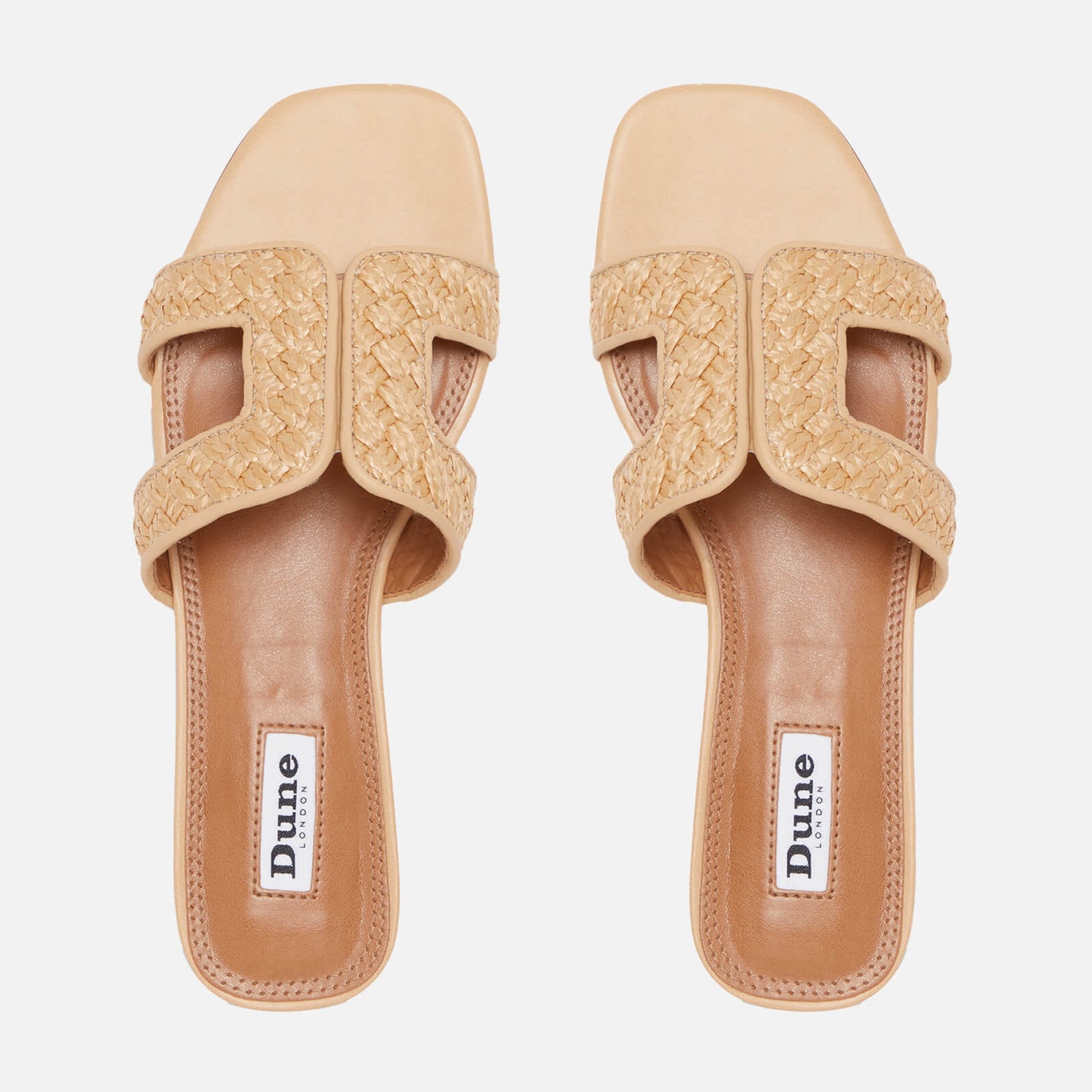 Dune Women's Loupe Raffia Flat Sandals - Natural/Plain/Synthetic