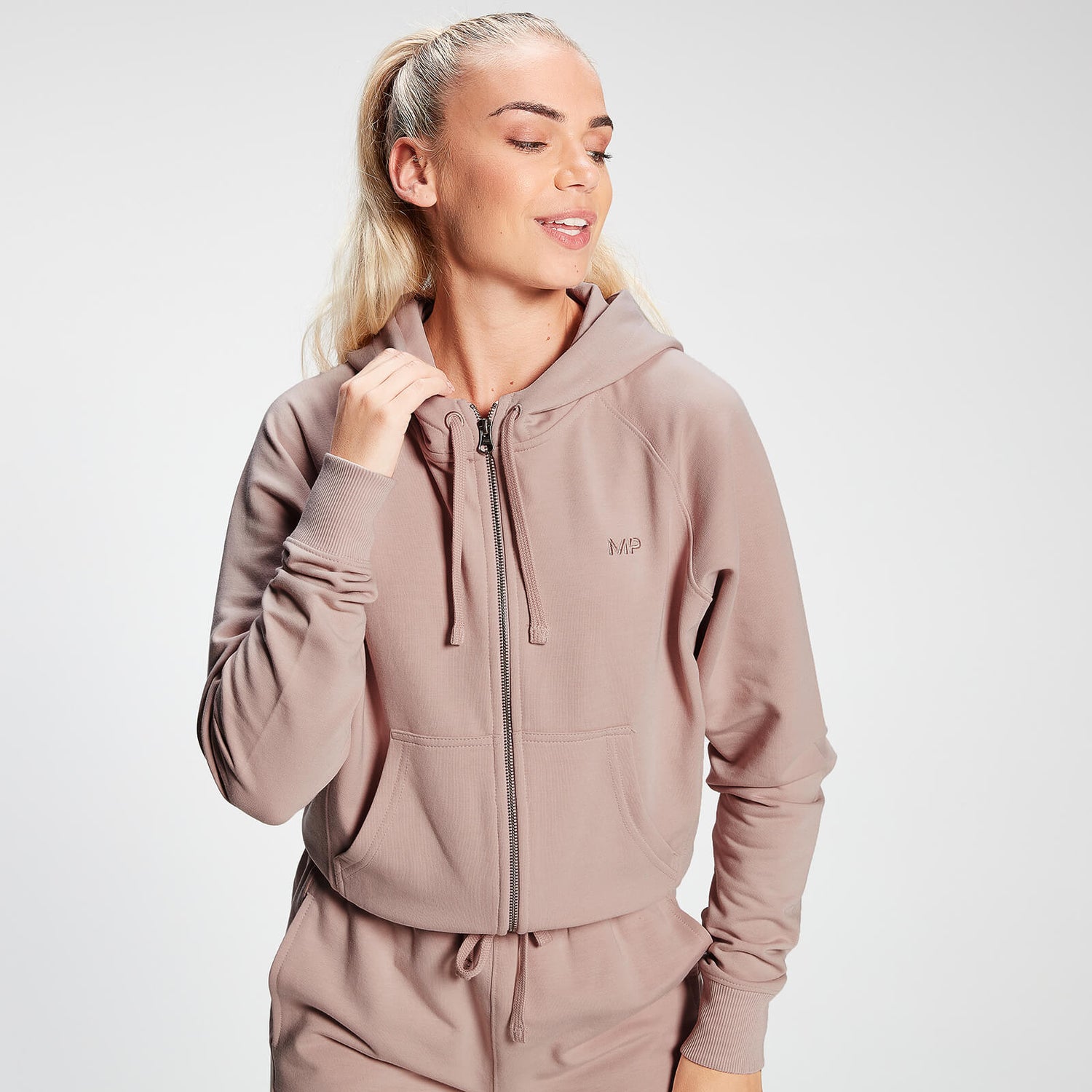 MP Women's Rest Day Zip Through Hoodie - Washed Fawn - XXS