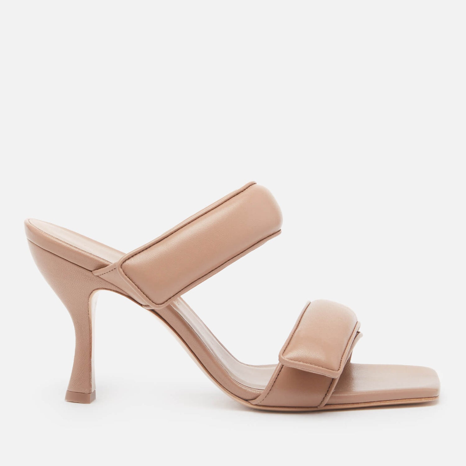 GIA X PERNILLE TEISBAEK Women's Perni 80mm Leather Two Strap Heeled Sandals - Nude Brown - UK 3