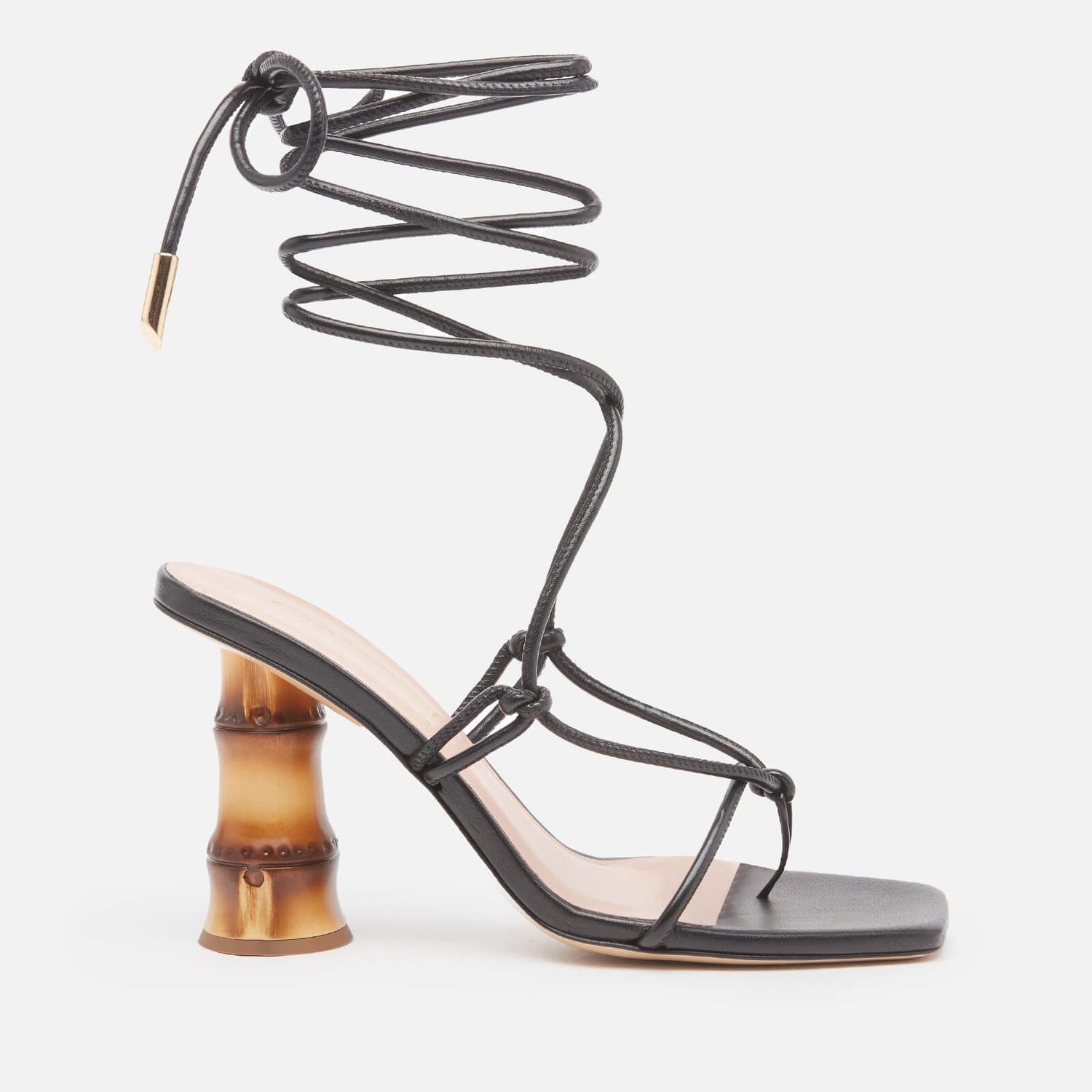 GIA BORGHINI Women's Suede Strappy Heeled Sandals - Black