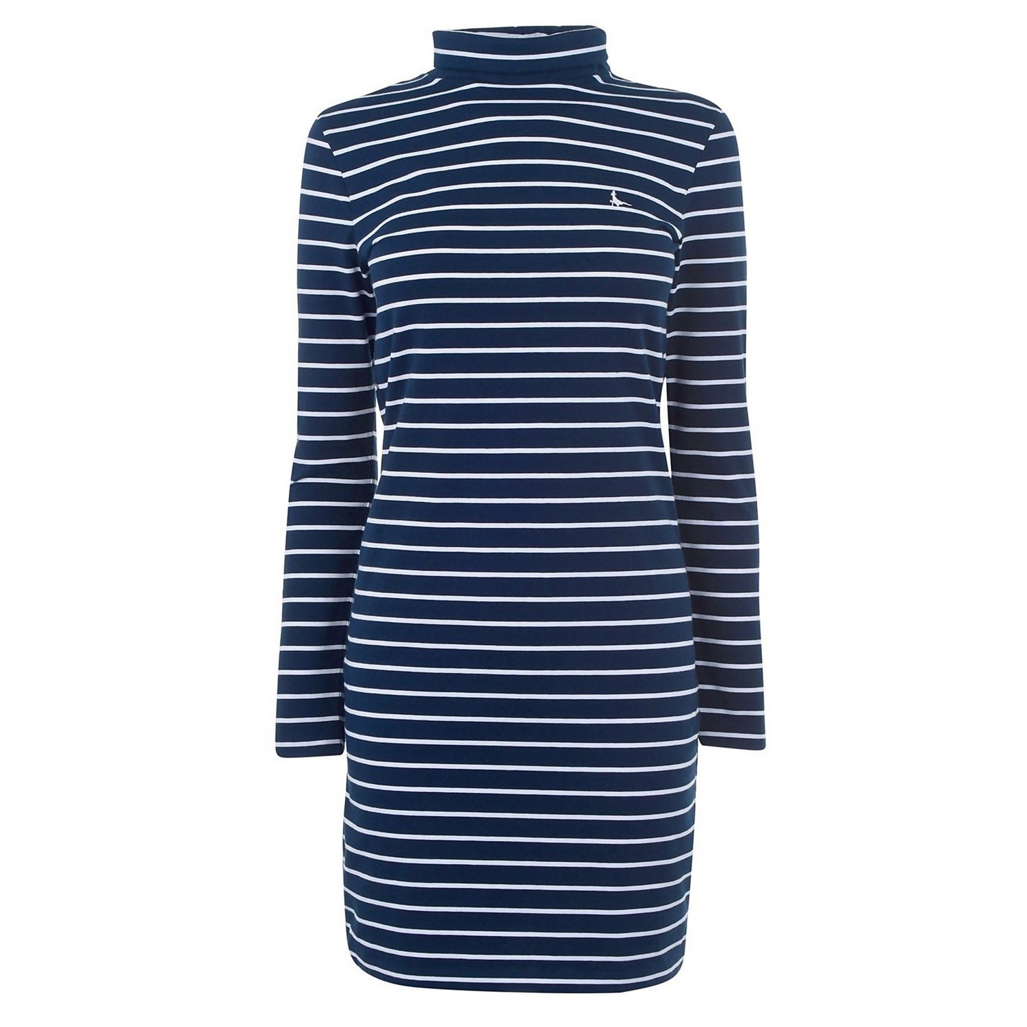 Southwick Turtleneck Jersey Dress - Navy Stripe