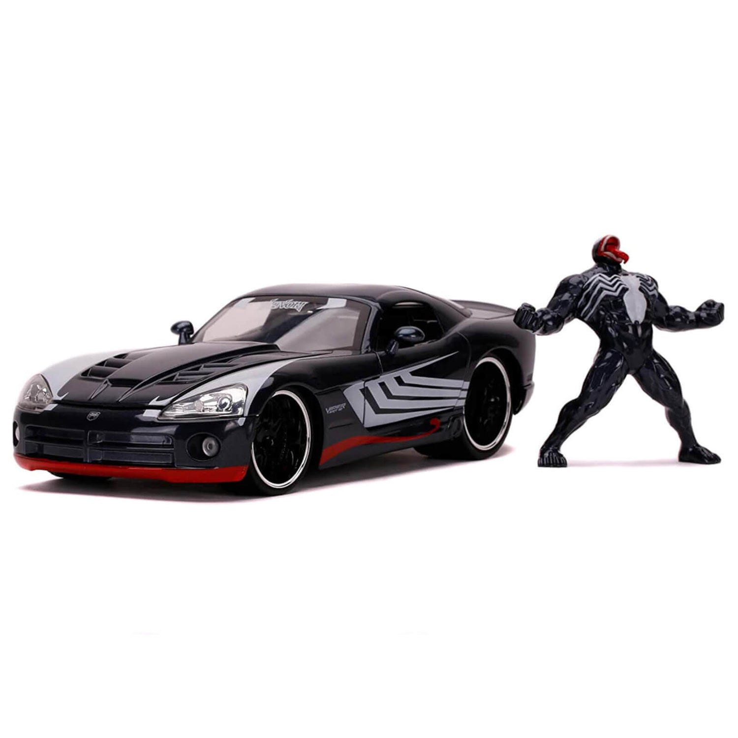 Jada Toys Marvel Venom 2008 Dodge Viper 1:24
