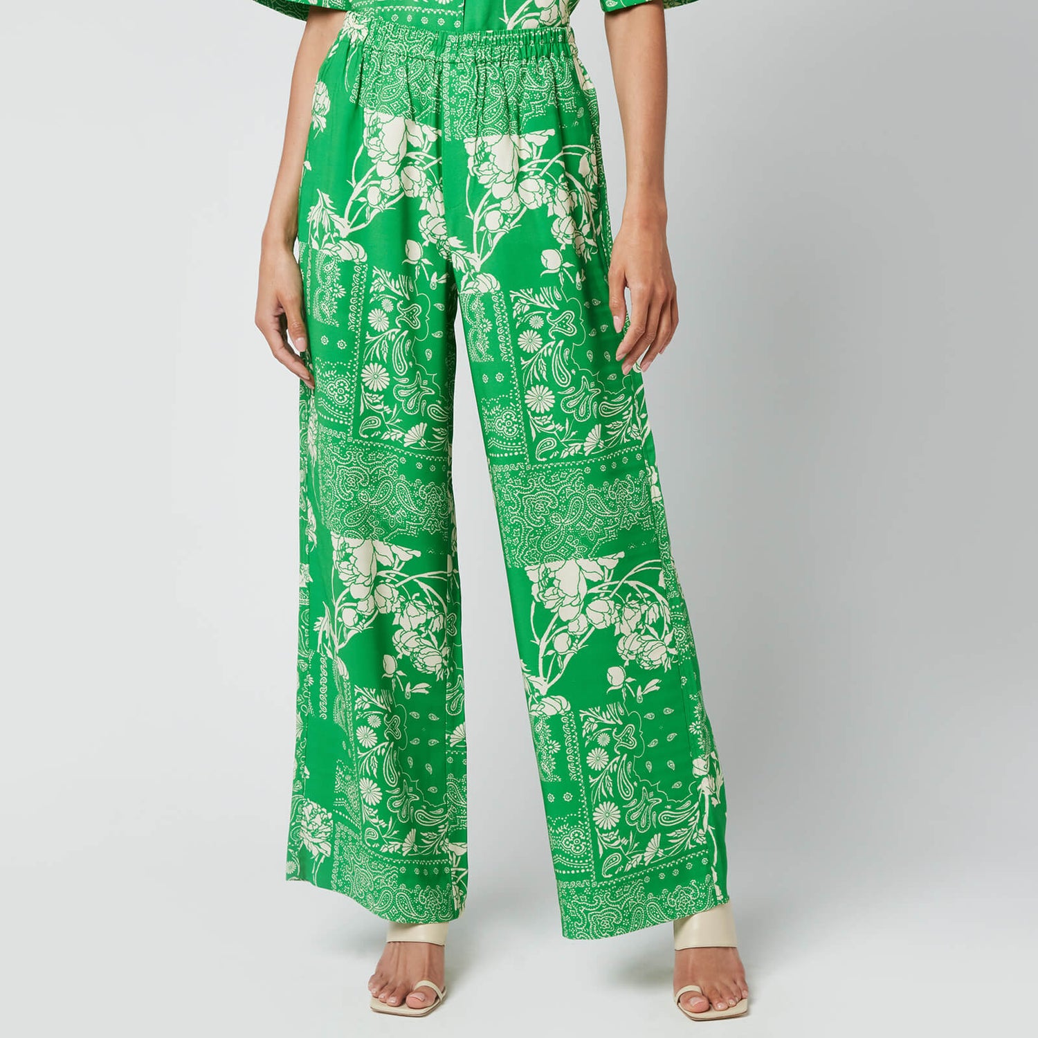 Holzweiler Women's Nuka Print Trousers - Green Mix