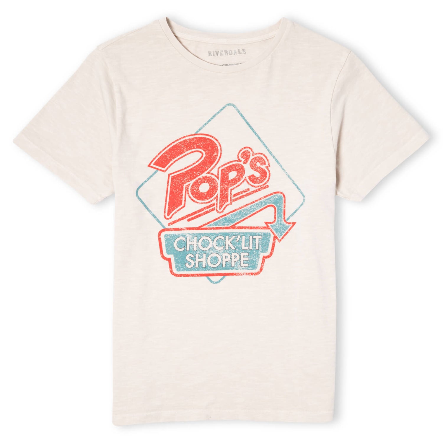 Riverdale Pop's Choclit Shop T-Shirt Unisexe - Blanc Vintage Wash
