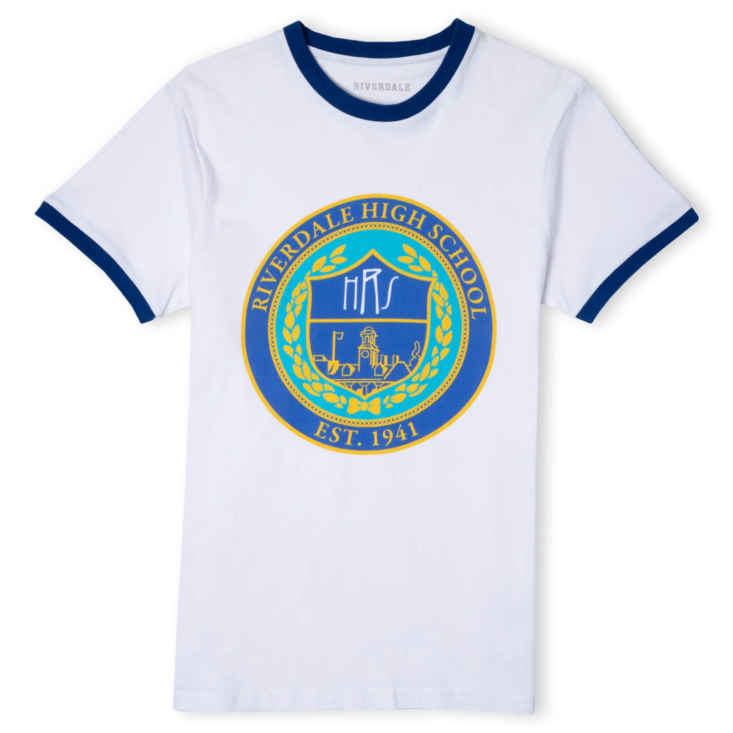 Riverdale Riverdale High Unisex Ringer T-Shirt - White / Blue