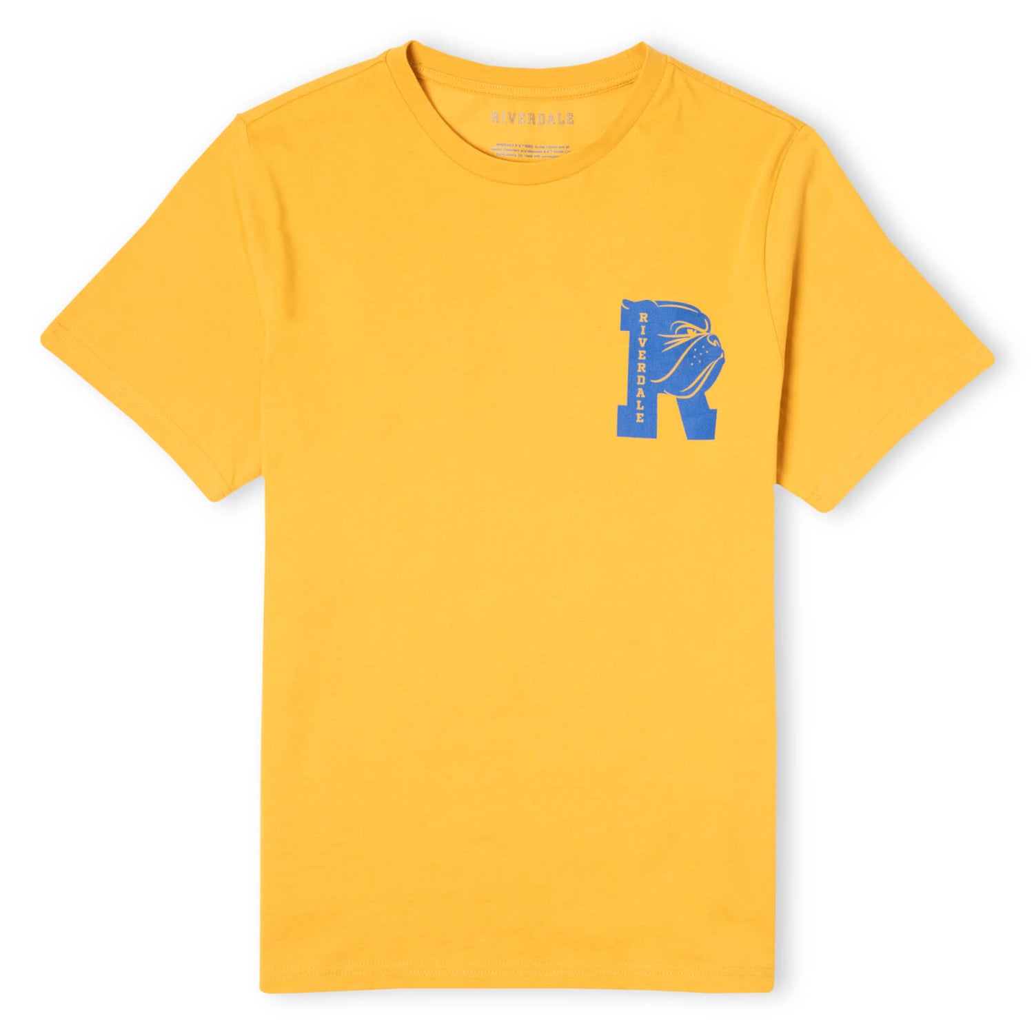 Riverdale Bulldog Pocket Print Unisex T-Shirt - Yellow