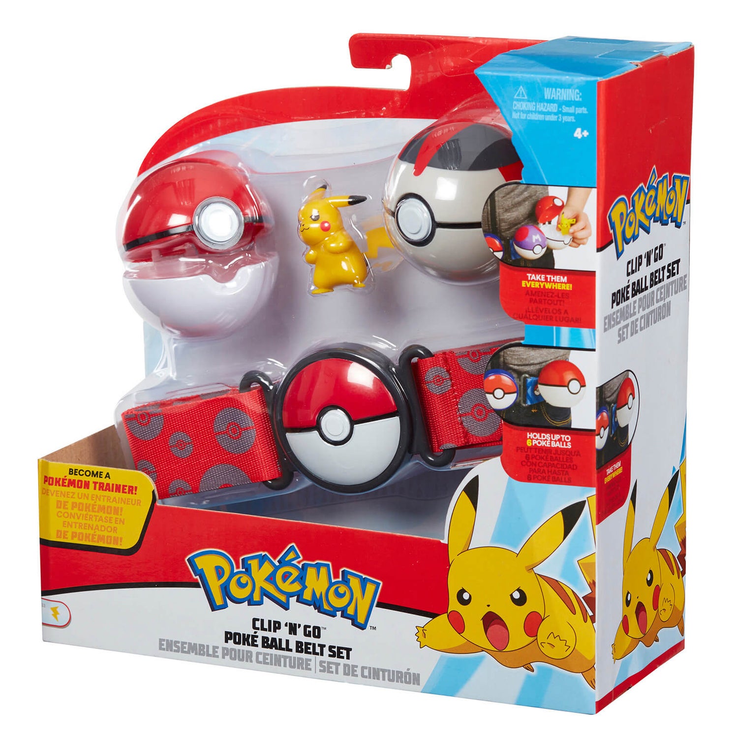 Pokémon Clip 'N' Go Pikachu Poke Ball mit Gürtel im Set