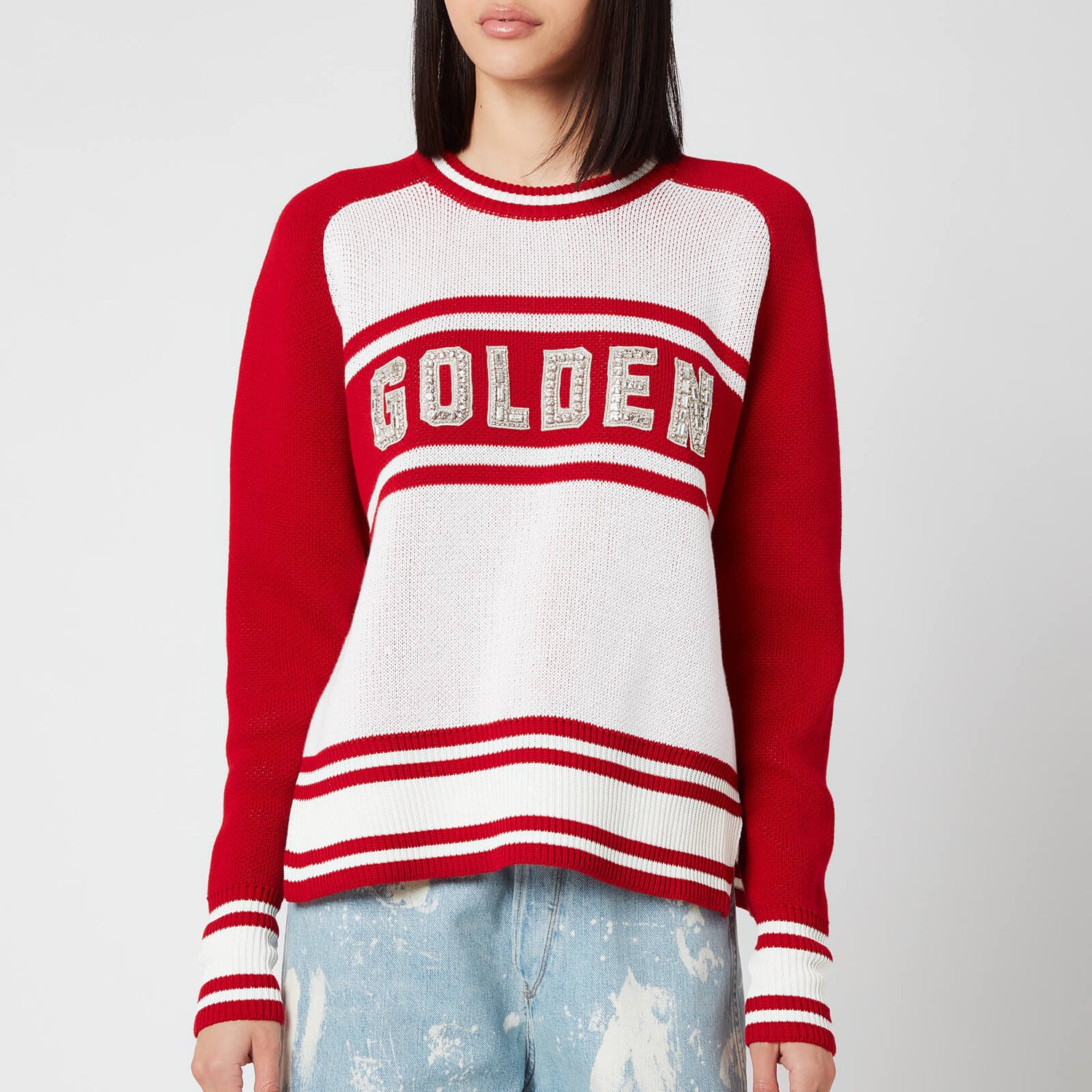 Golden Goose Women's Dianne Stripes Sweatshirt - Red/White - S