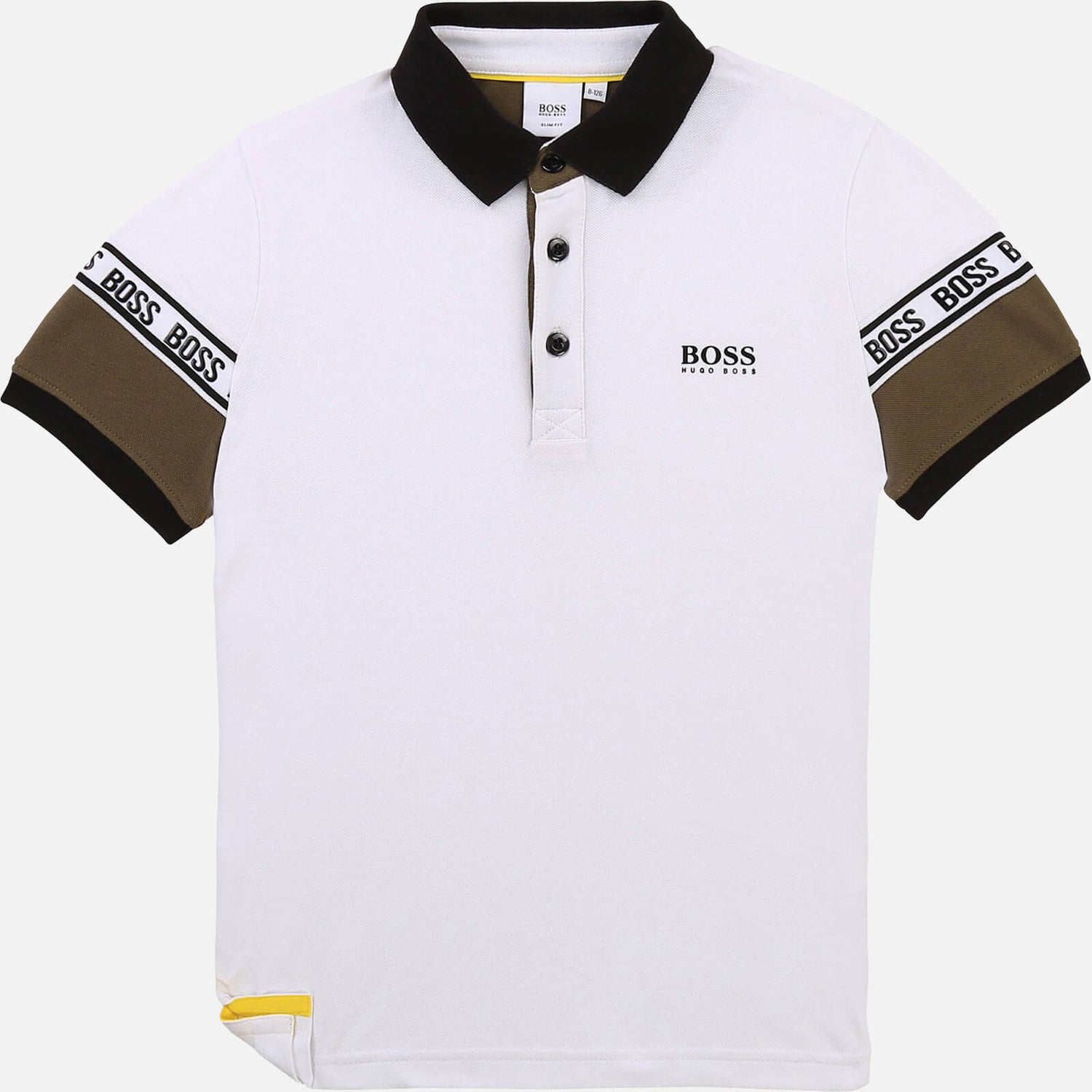 Hugo Boss Boys' Logo Sleeve Polo Shirt - White