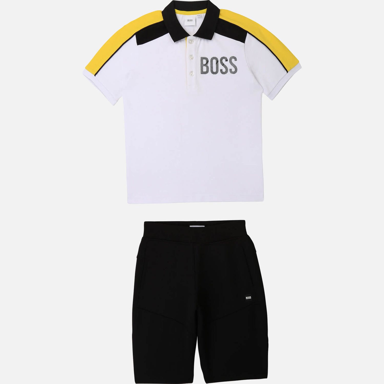 Hugo Boss Boys' Polo Shirt & Bermuda Shorts Set - White