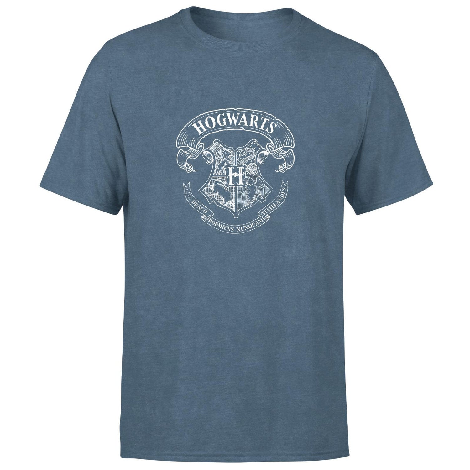 T-shirt Harry Potter Poudlard Emblême - Bleu Délavé