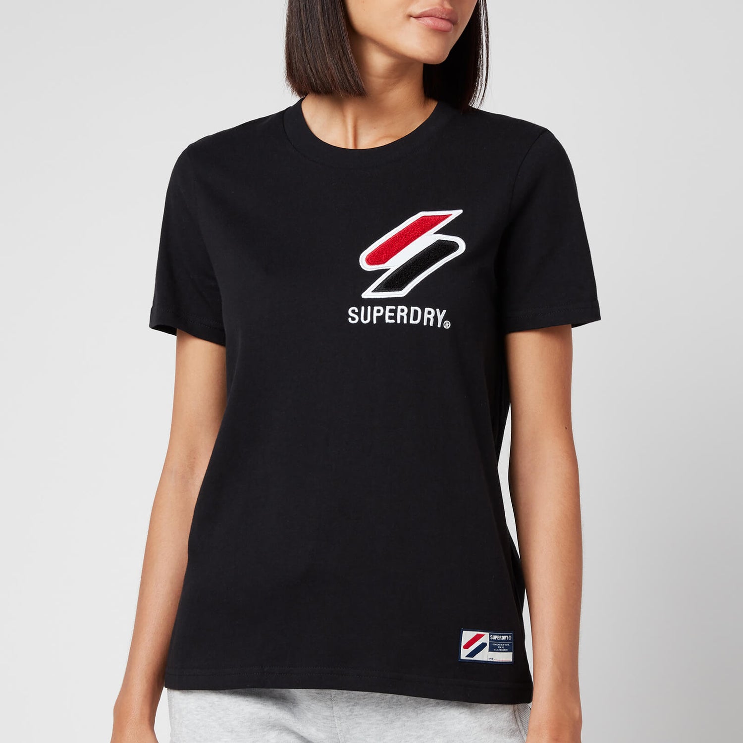 Superdry Women's Sportstyle Chenille T-Shirt - Black