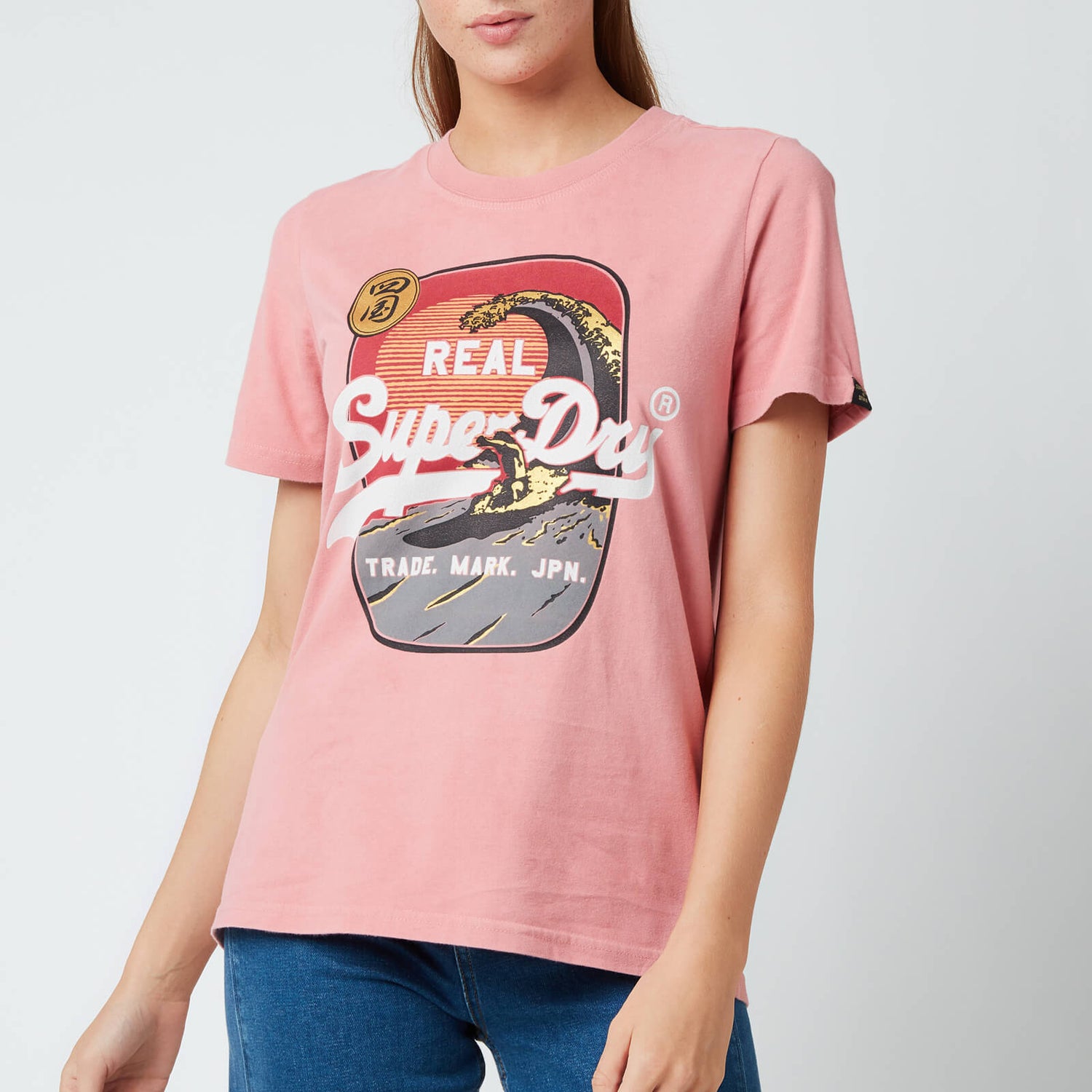 Superdry Women's Vl Itago T-Shirt - Dusty Rose