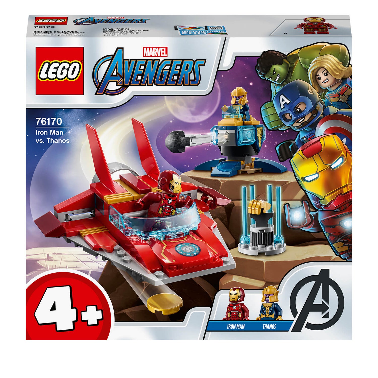 Gøre mit bedste Diktere Anstændig LEGO Marvel Avengers Iron Man vs. Thanos Toddler Toy (76170) Toys - Zavvi US