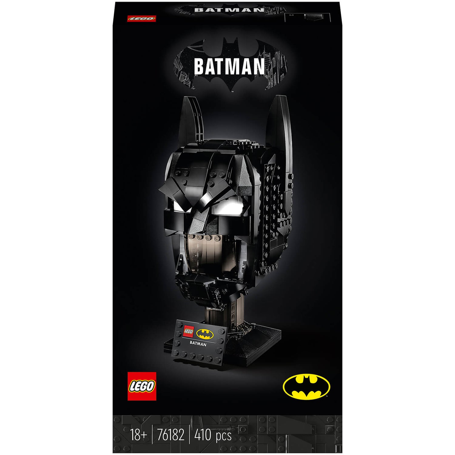 LEGO 76182 Batman Masker Weergavemodel voor Volwassenen met Displaystandaard, Perfect Cadeauidee voor Batman Fans