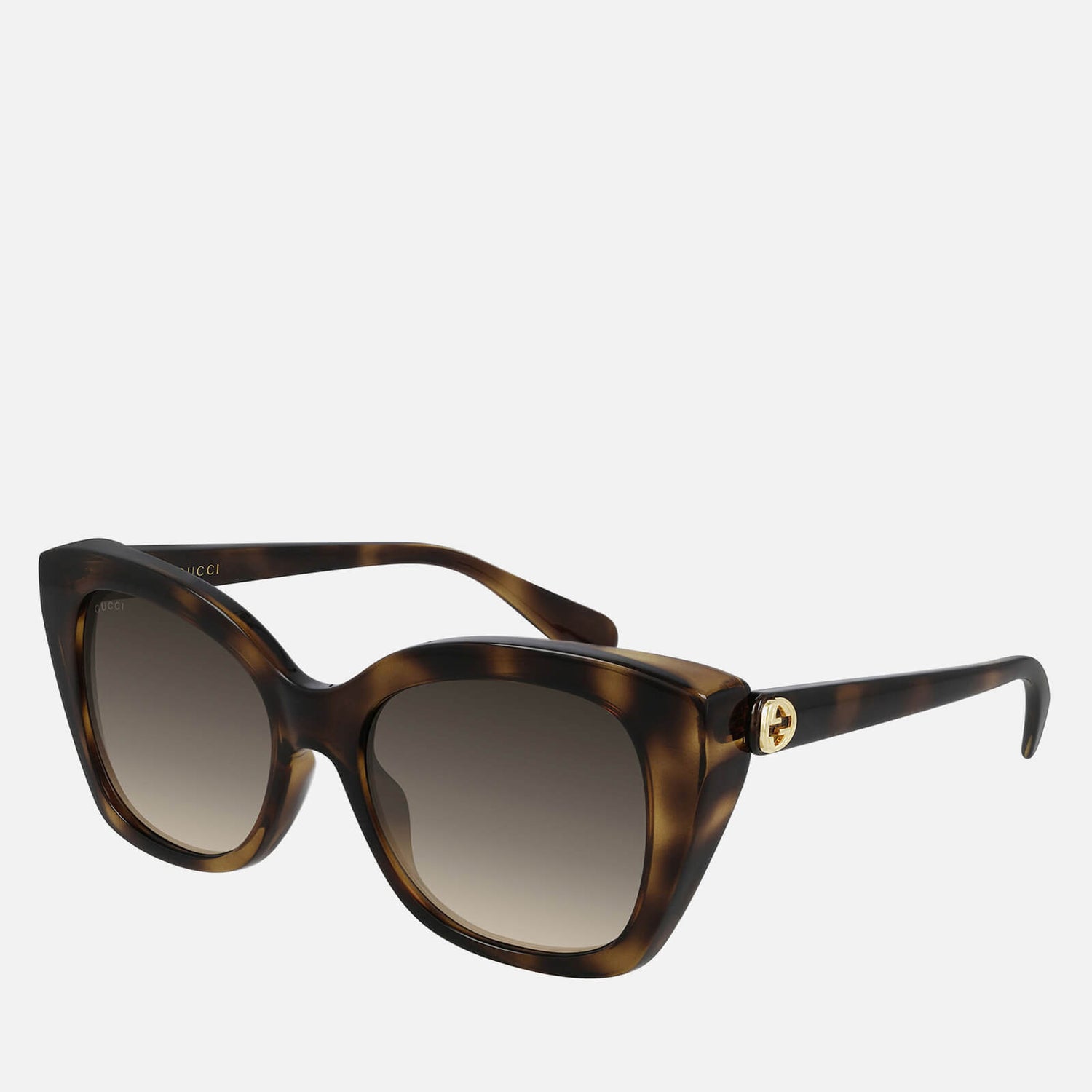 Gucci Women's Gradient Cat Eye Acetate Sunglasses - Havana/Havana/Brown