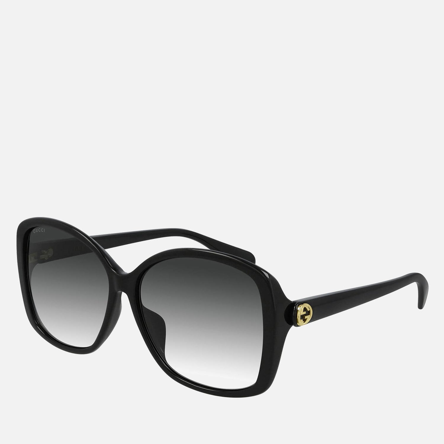 Gucci Women's Gradient Square Frame Acetate Sunglasses - Black/Black/Grey