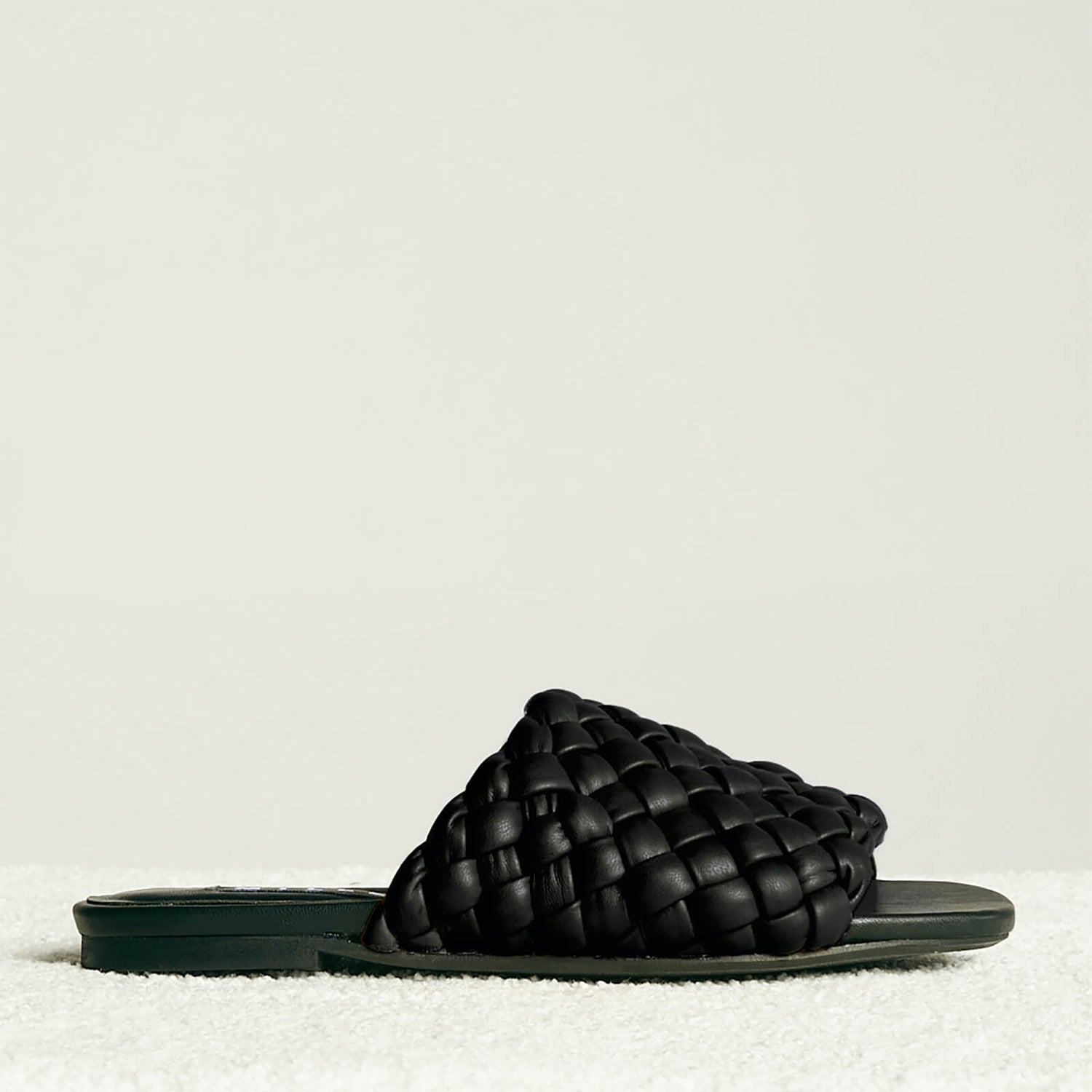 Simon Miller Women's Vegan Slit Slide Sandals - Black