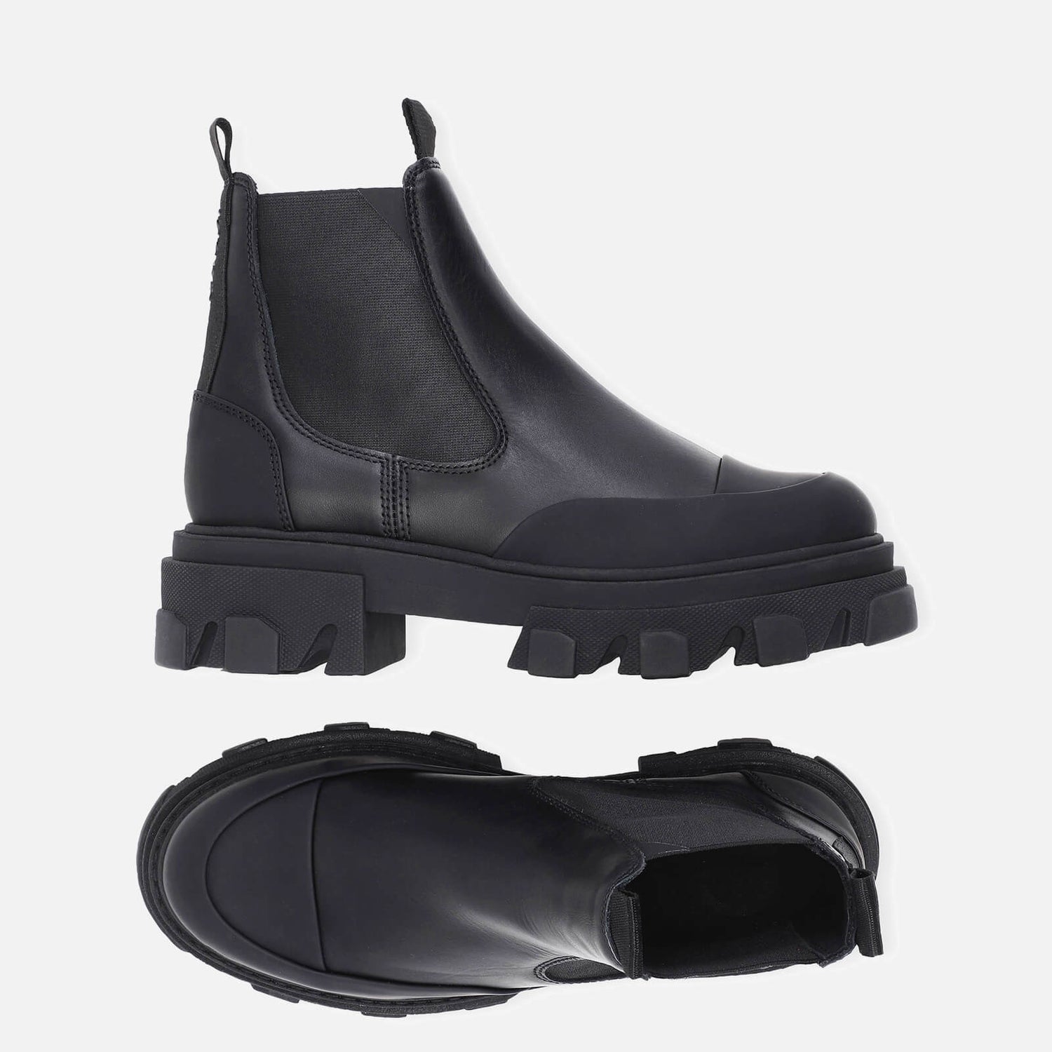 Ganni Women's Leather Chelsea Boots - Black - UK 3