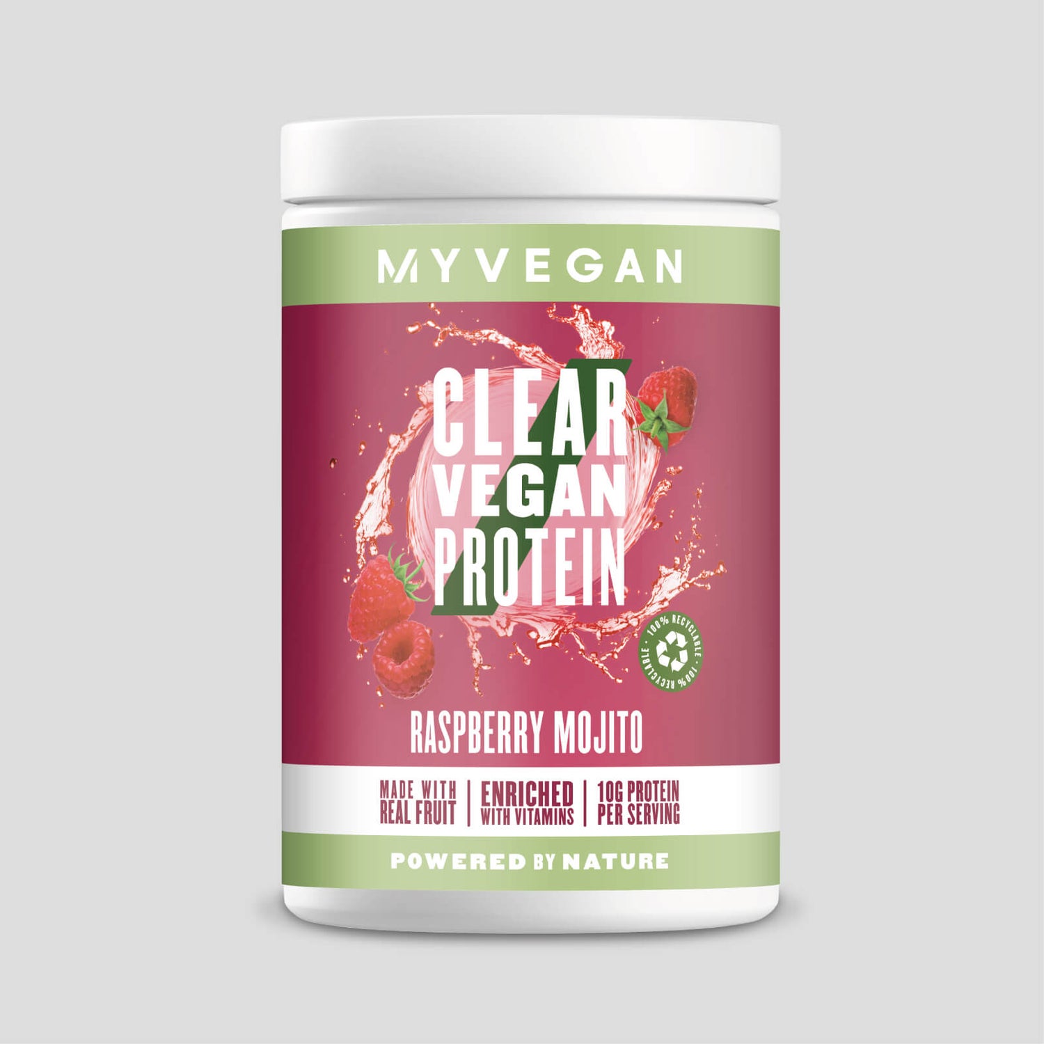 Klar vegansk protein - 20servings - Raspberry Mojito
