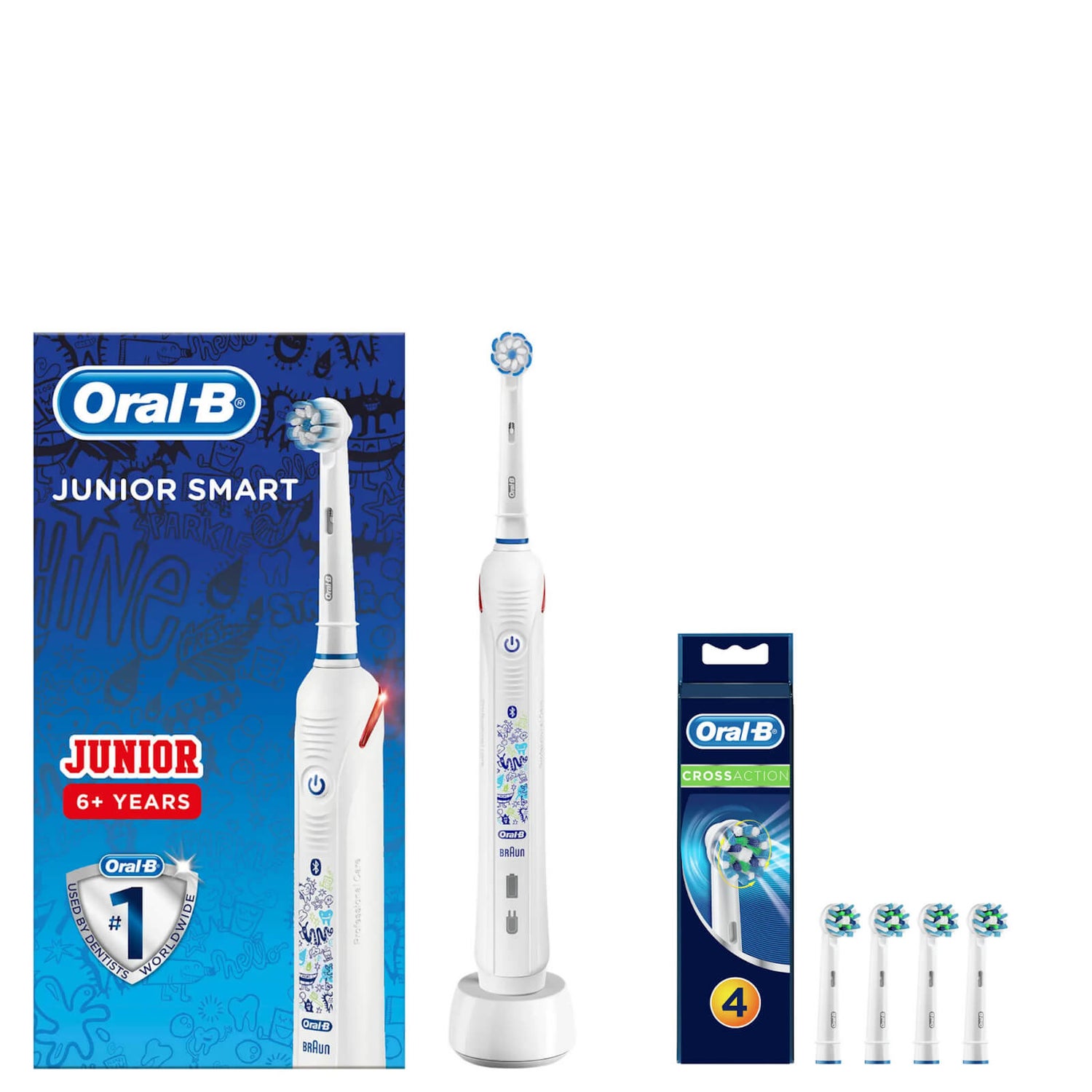 Oral-B Junior Smart Elektrische Tandenborstels + 4 Opzetborstels