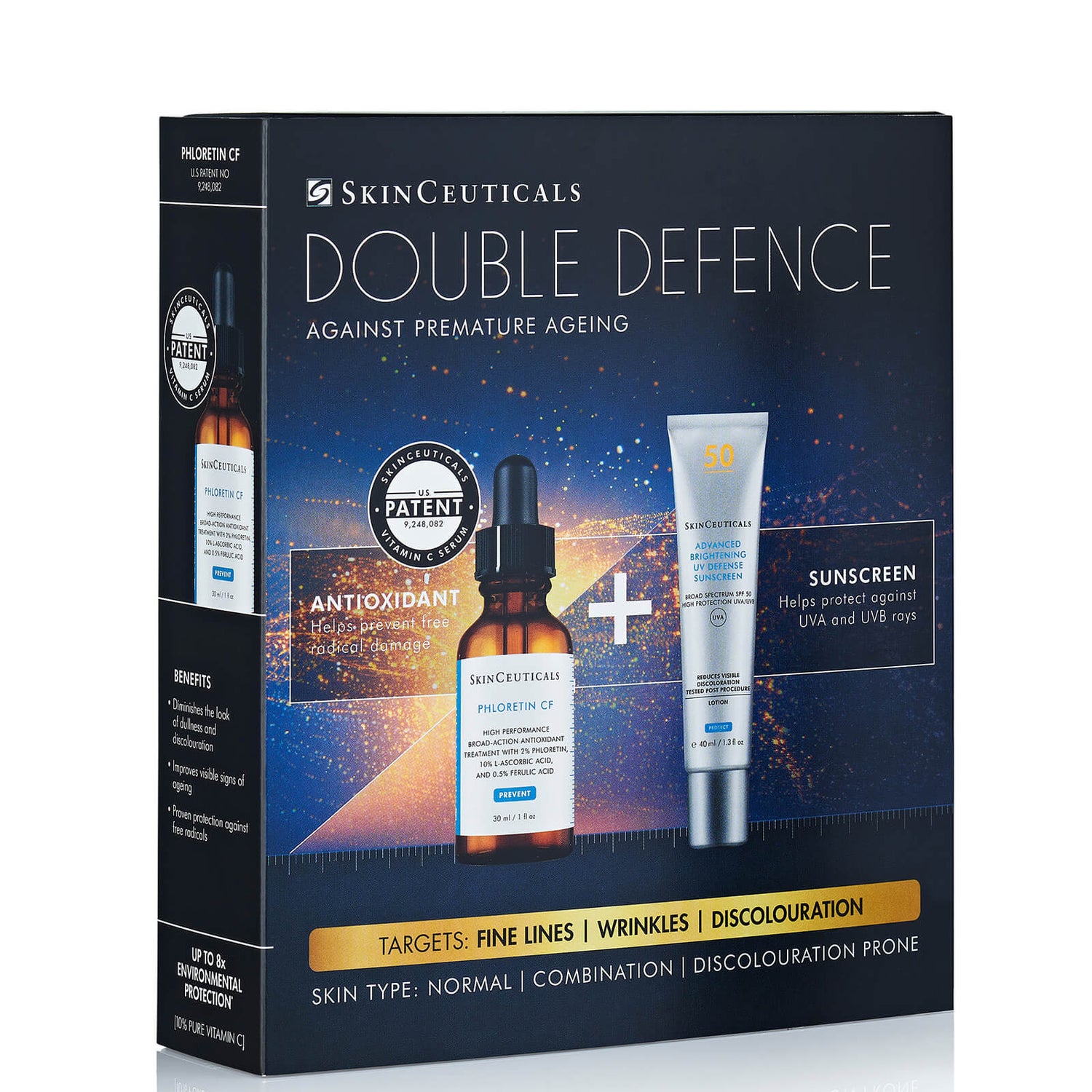 SkinCeuticals Double Defence Phloretin CF Kit for Combination, Discolouration-Prone Skin (Worth £195.00)