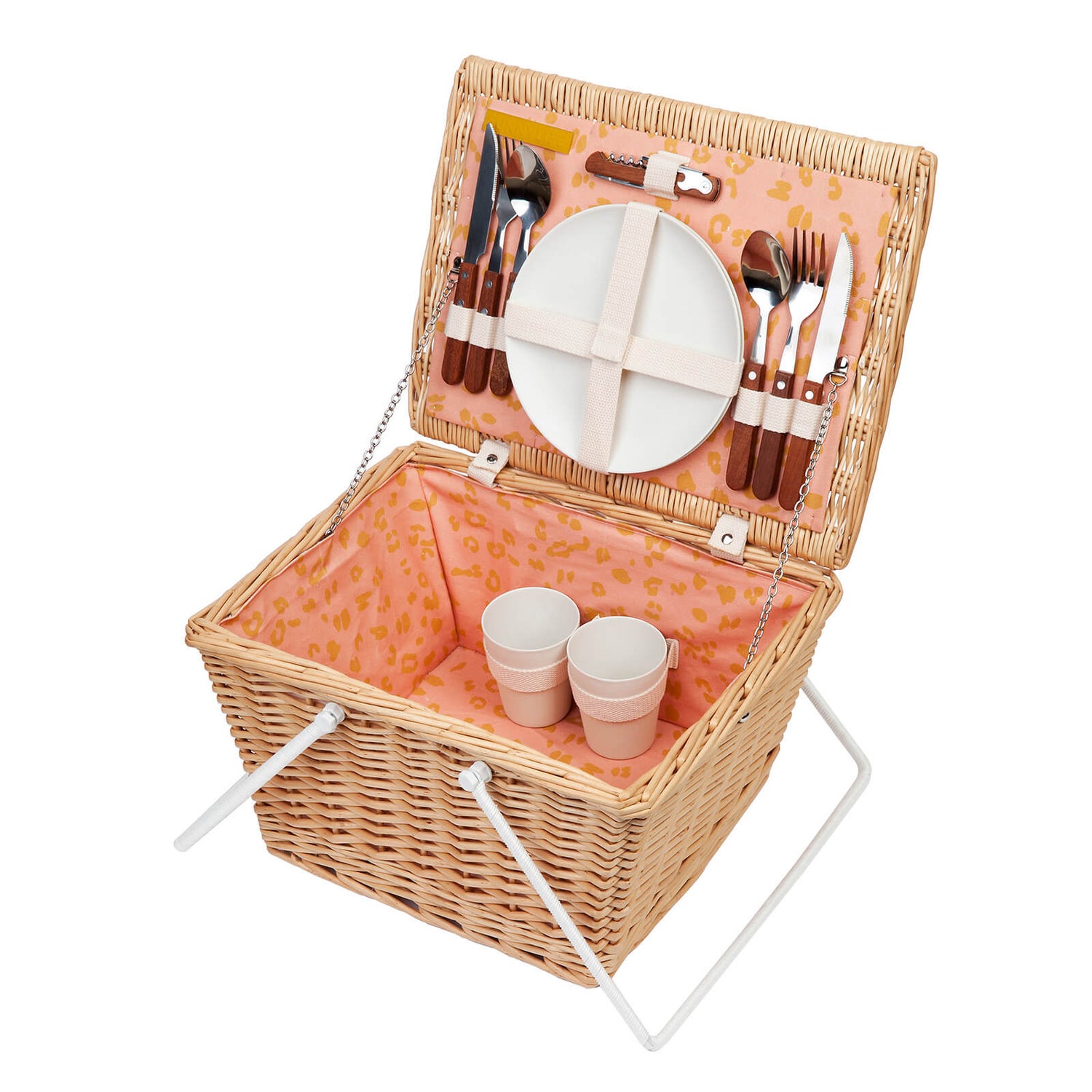 Sunnylife Eco Small Picnic Basket Call of the Wild - Peachy Pink
