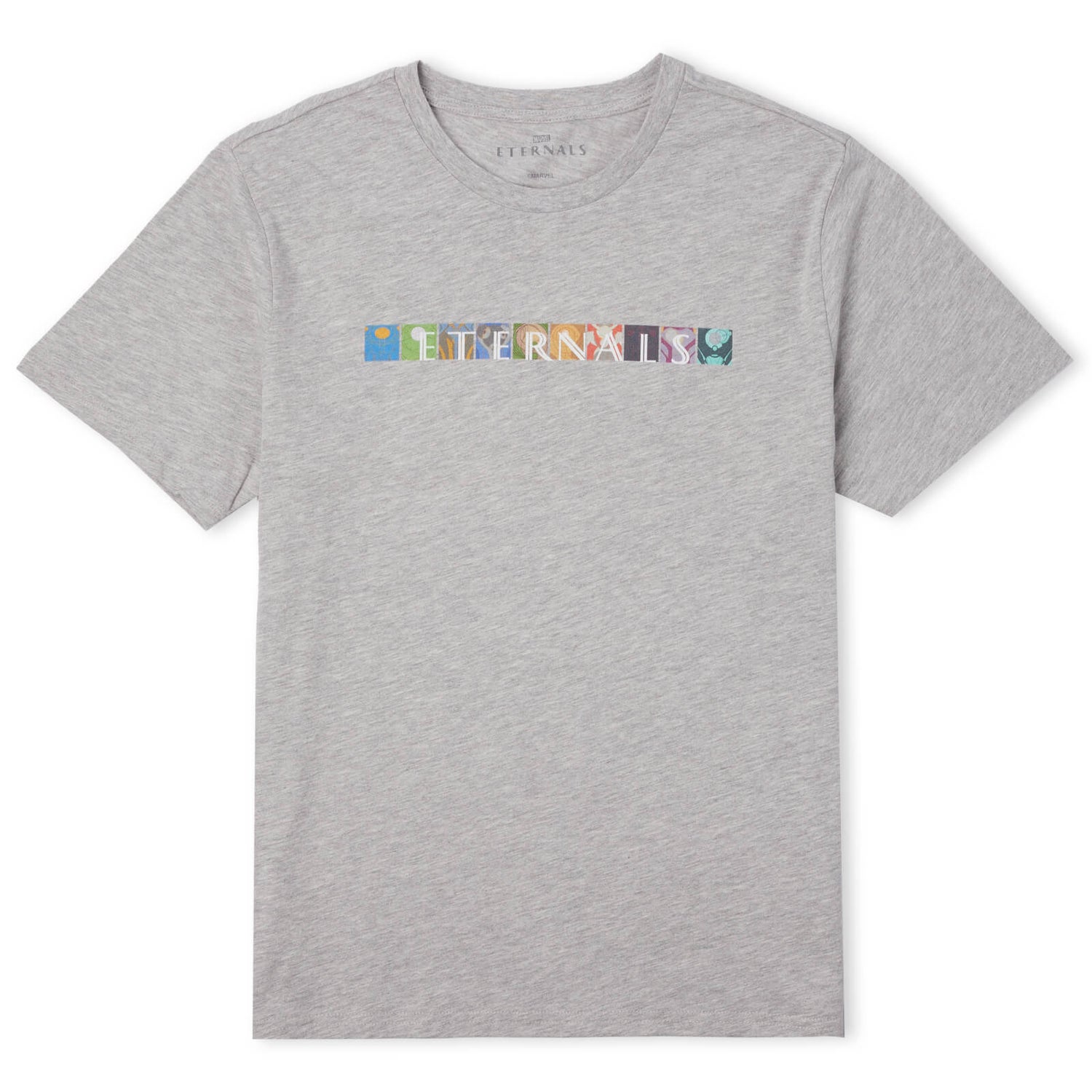 Marvel Eternals Tile Text Unisex T-Shirt - Grey