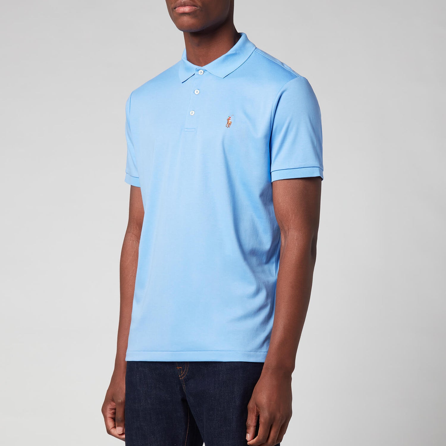 Polo Ralph Lauren Men's Custom Slim Fit Pima Polo Shirt - Harbor Island Blue
