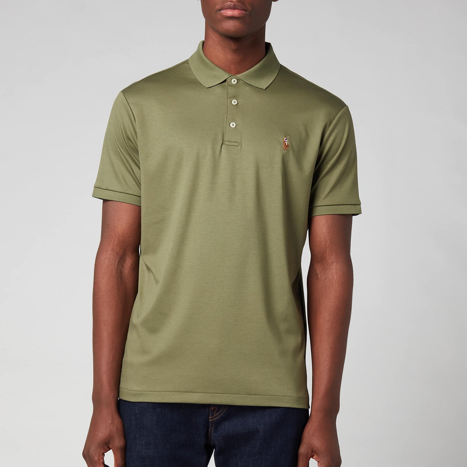 Polo Ralph Lauren Men's Custom Slim Fit Pima Polo Shirt - Army Olive