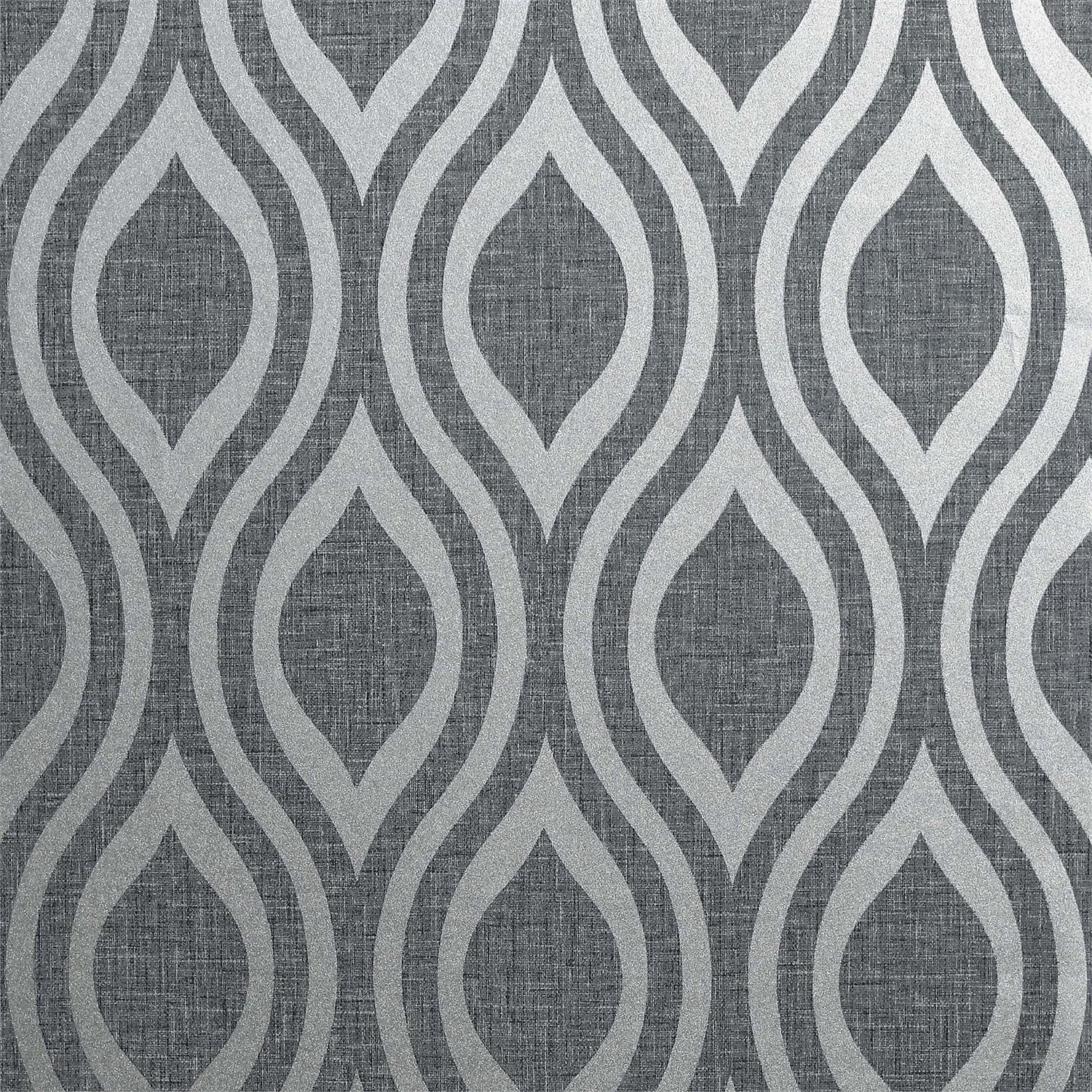 Luxe Ogee Gunmetal Artistick Wallpaper Homebase Luxe Ogee Gunmetal Artistick Wallpaper Homebase