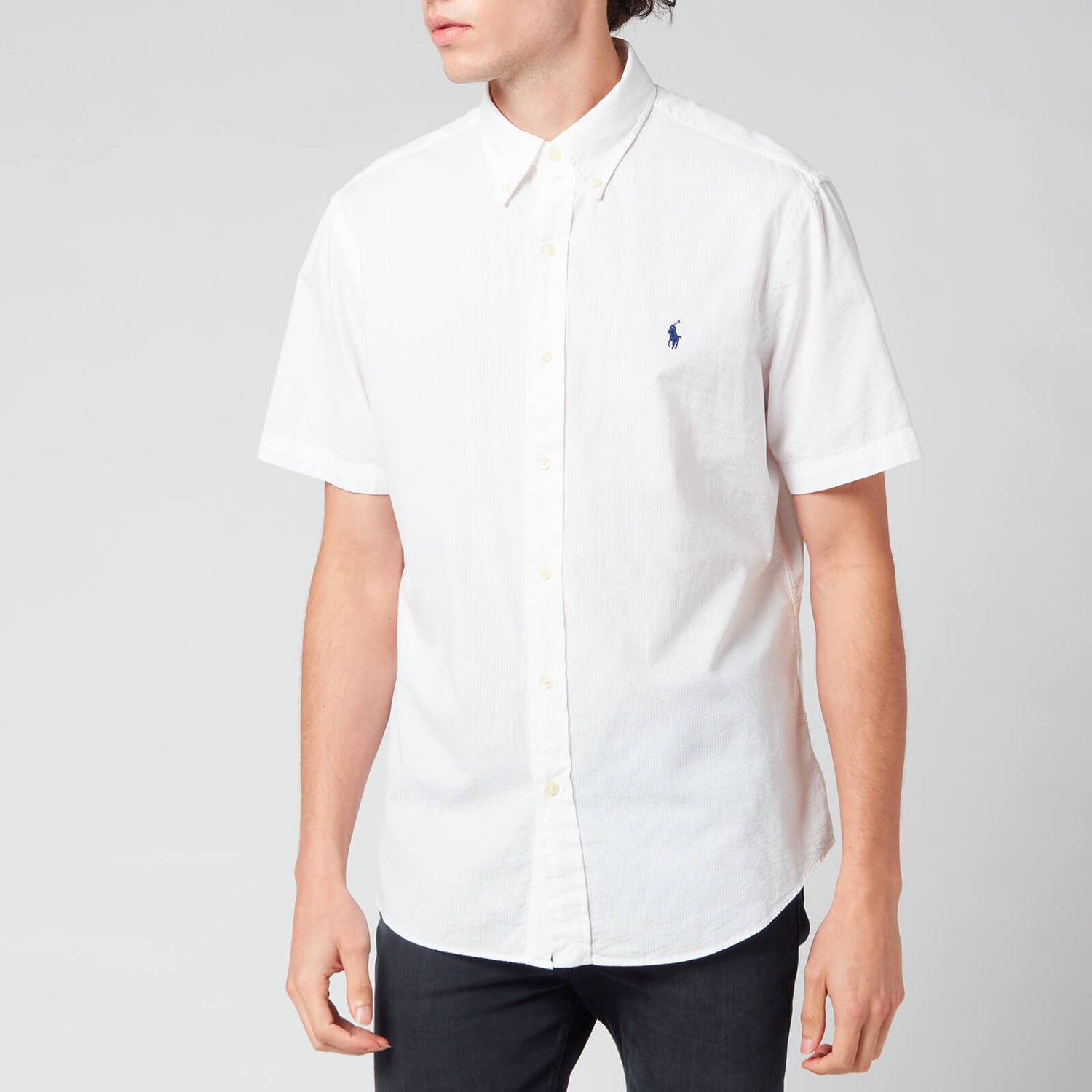 Polo Ralph Lauren Men's Custom Fit Seersucker Shirt - White