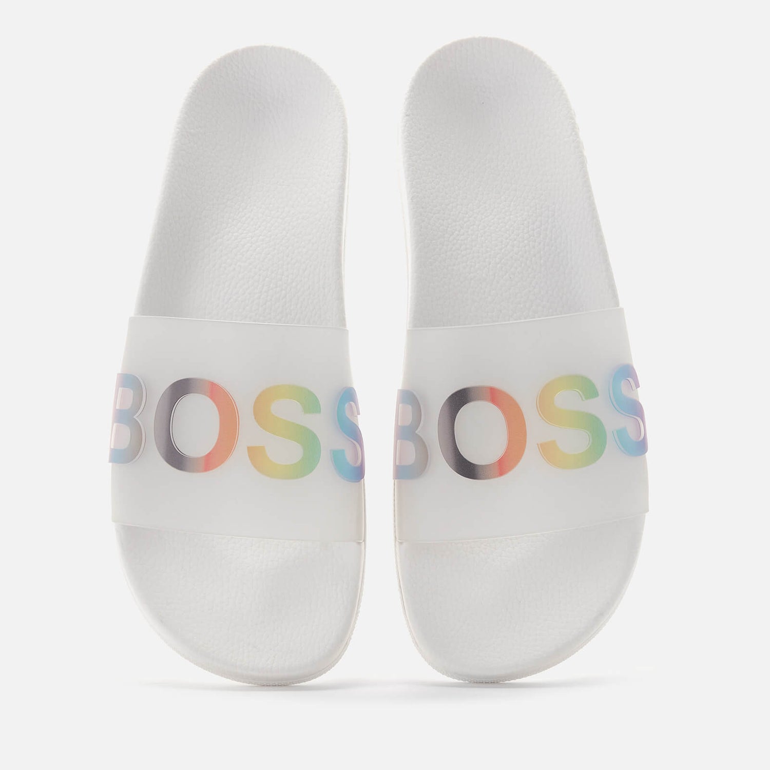 BOSS Men's Pride Bay Slide Sandals - White
