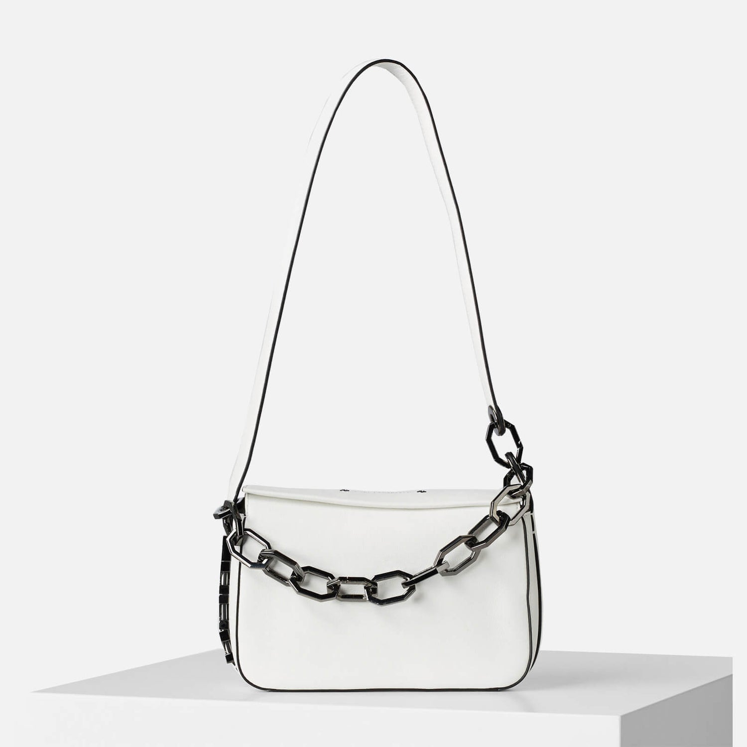 KARL LAGERFELD Women's K/Letters Small Shoulder Bag - White