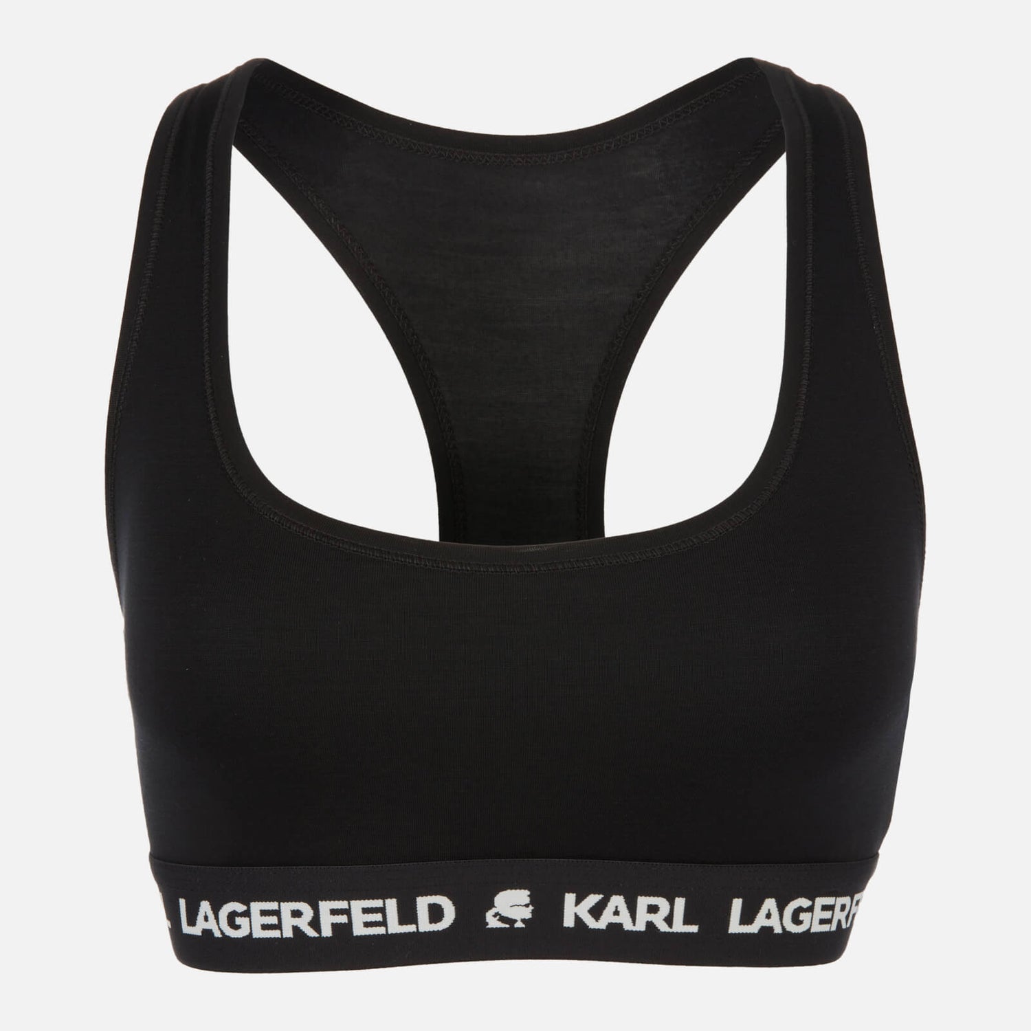 KARL LAGERFELD Women's Logo Bralette - Black