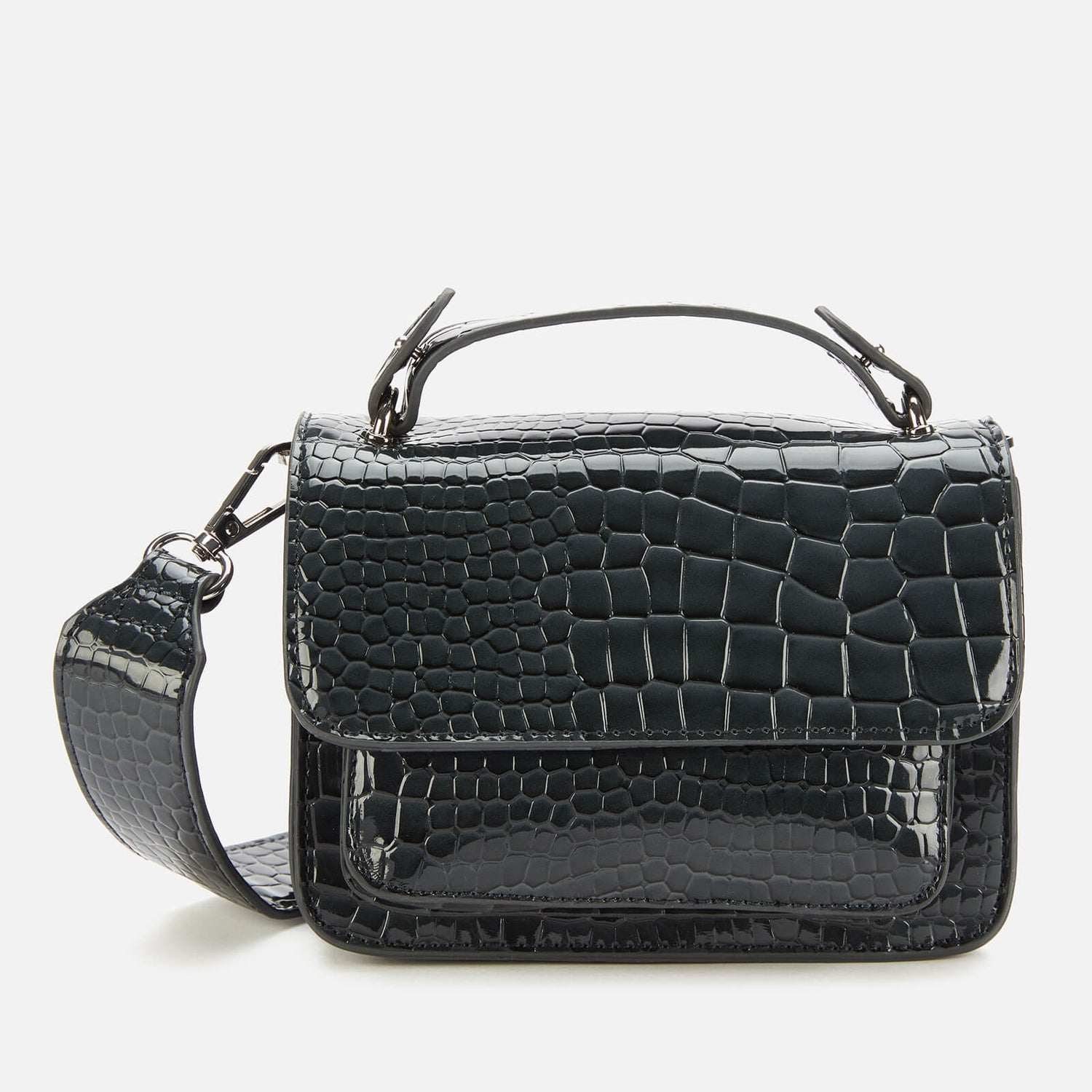 HVISK Women's Renei Croco Cross Body Bag - Grey Dark