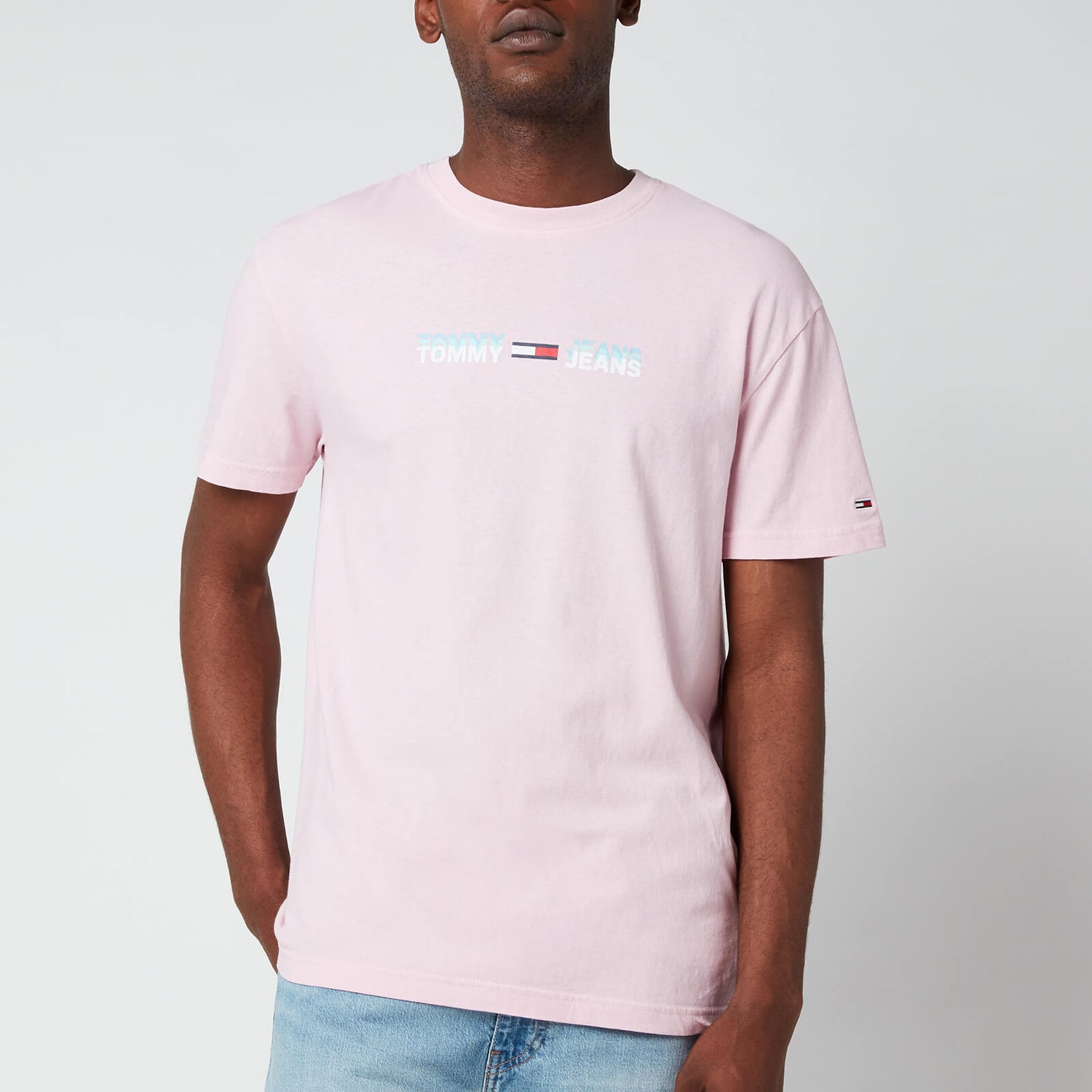 Tommy Jeans Men's Linear Logo T-Shirt - Romantic Pink