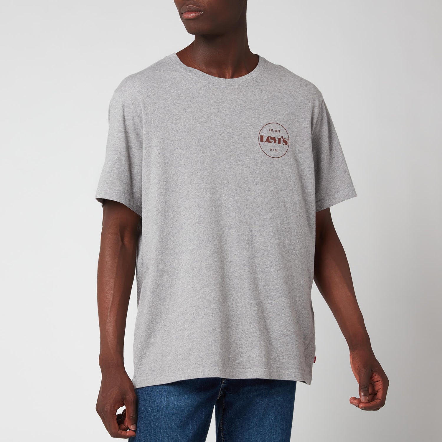 Levi's Men's Relaxed Fit Circle Logo T-Shirt - Heather Grey