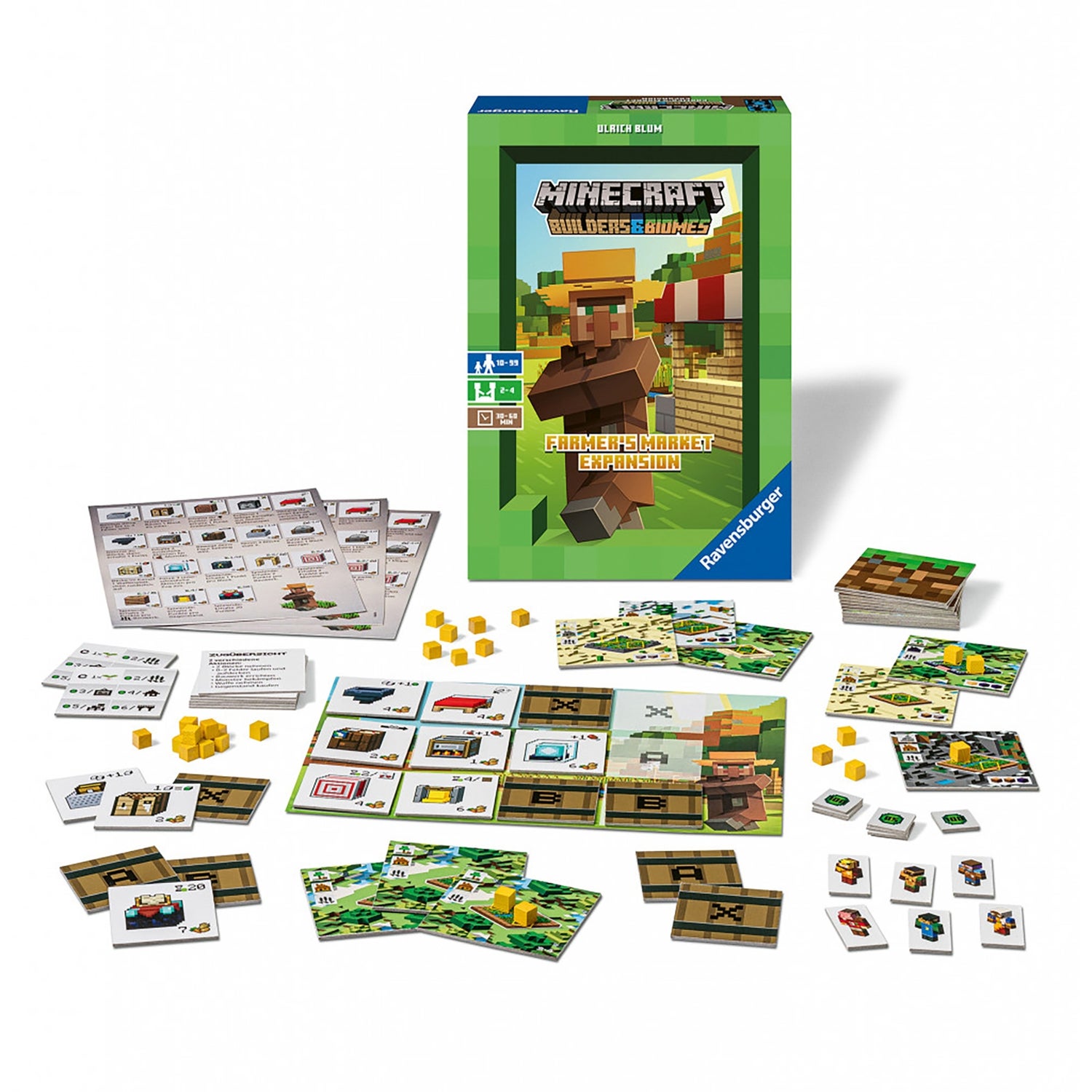 Ravensburger Minecraft Builders & Biomes Farmer's Market Expansion Board Game