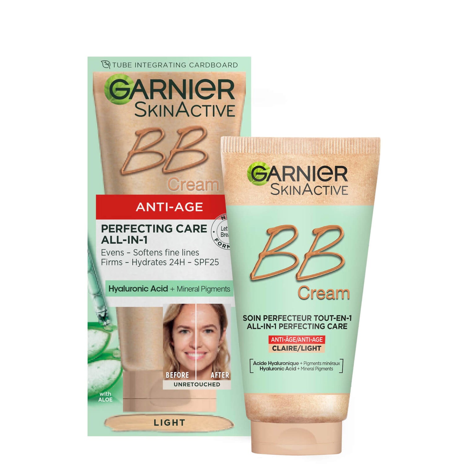 Garnier SkinActive BB cream idratante colorata anti-età SPF25 - Light