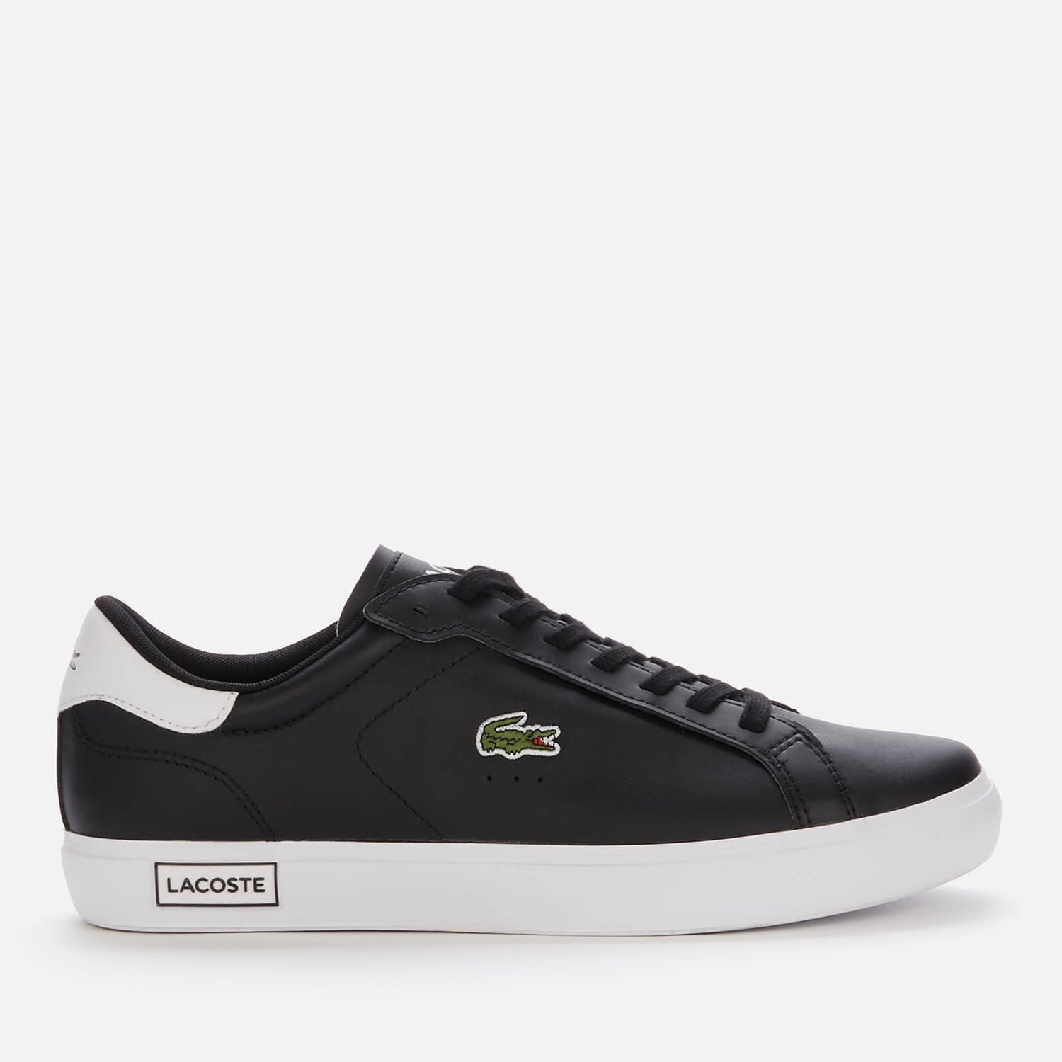 Lacoste Men's Powercourt 0520 1 Leather Court Trainers - Black/White