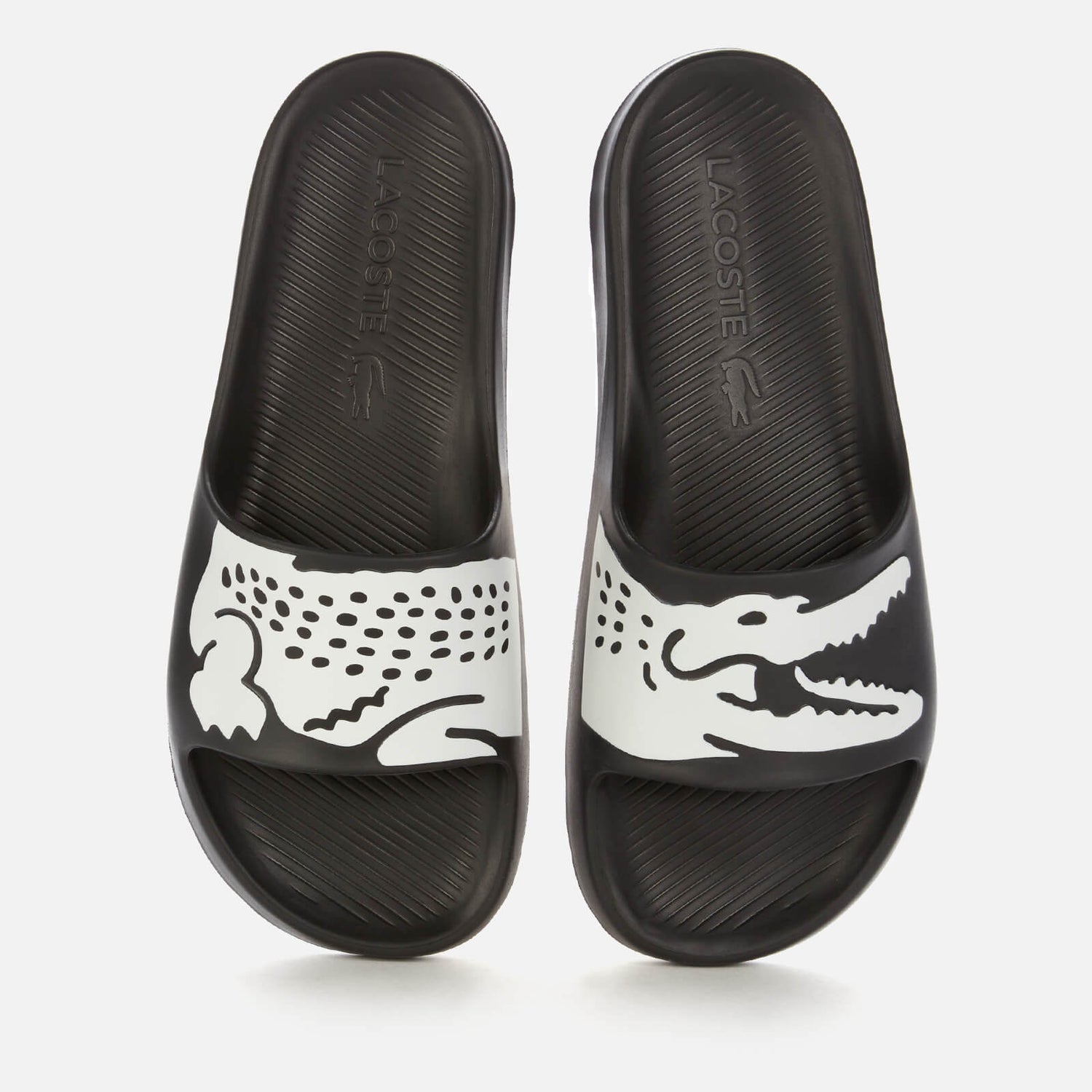 Lacoste Men's Croco 2.0 0721 2 Slide Sandals - Black/White
